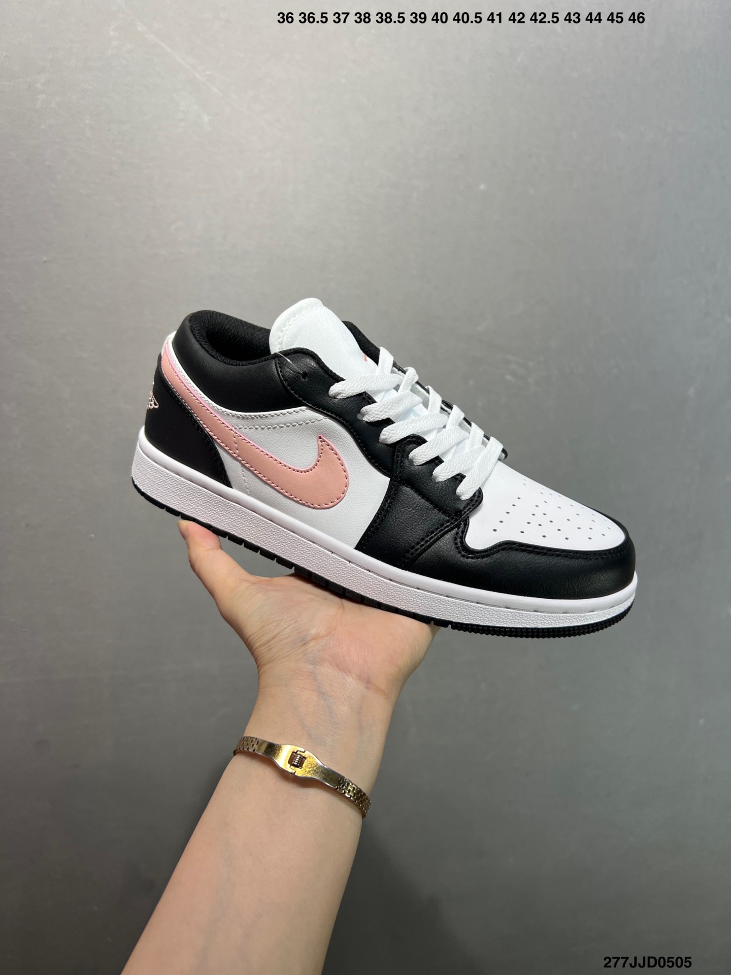 Nike Air Jordan 1 Low Black White Pink Casual Sneakers 3 i1746376336512 93 0 1