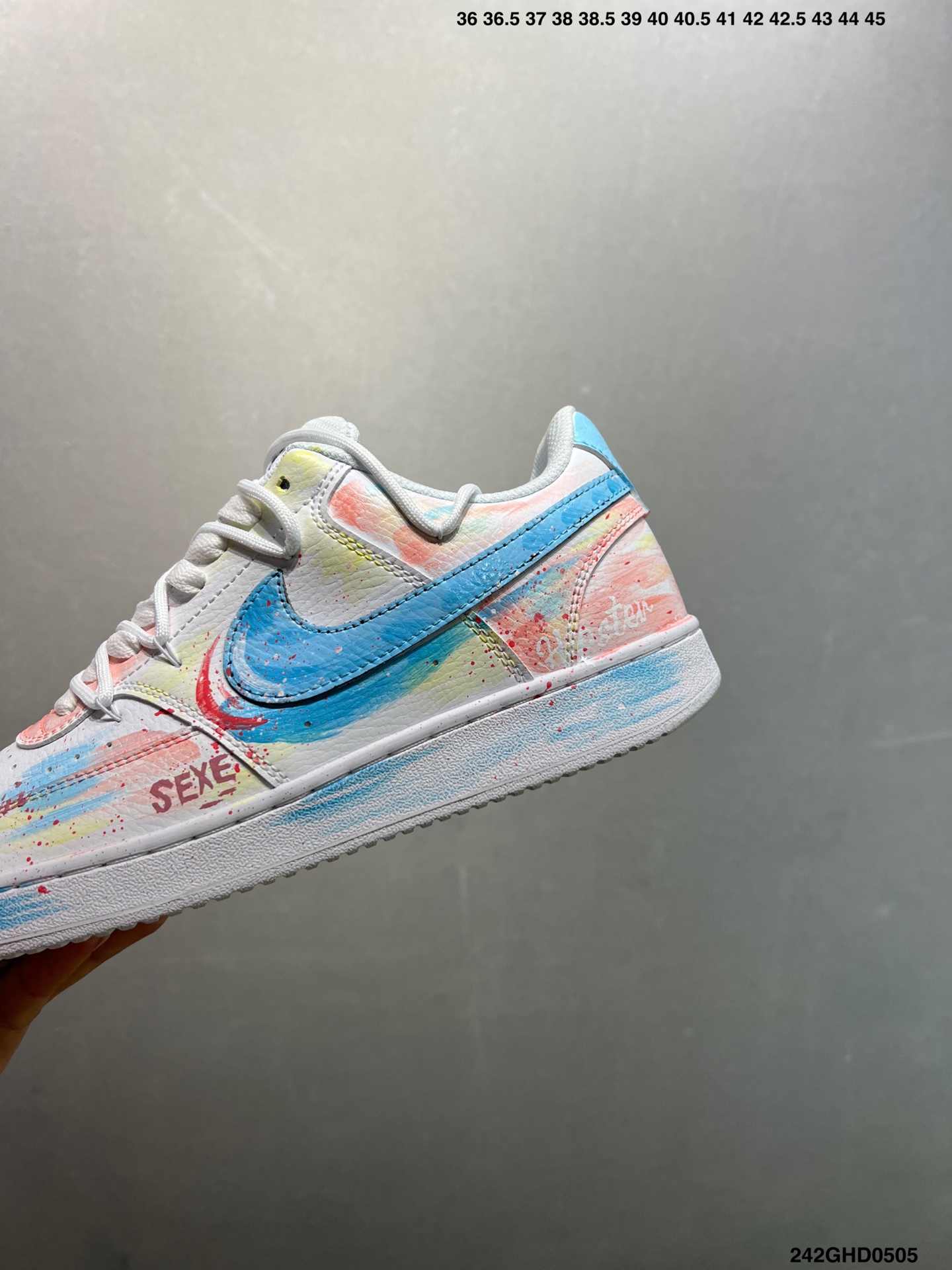 Nike Court Vision Low 'Phantom Cross' Custom Graffiti Sneakers 7 i1746376414315 6658 0 5