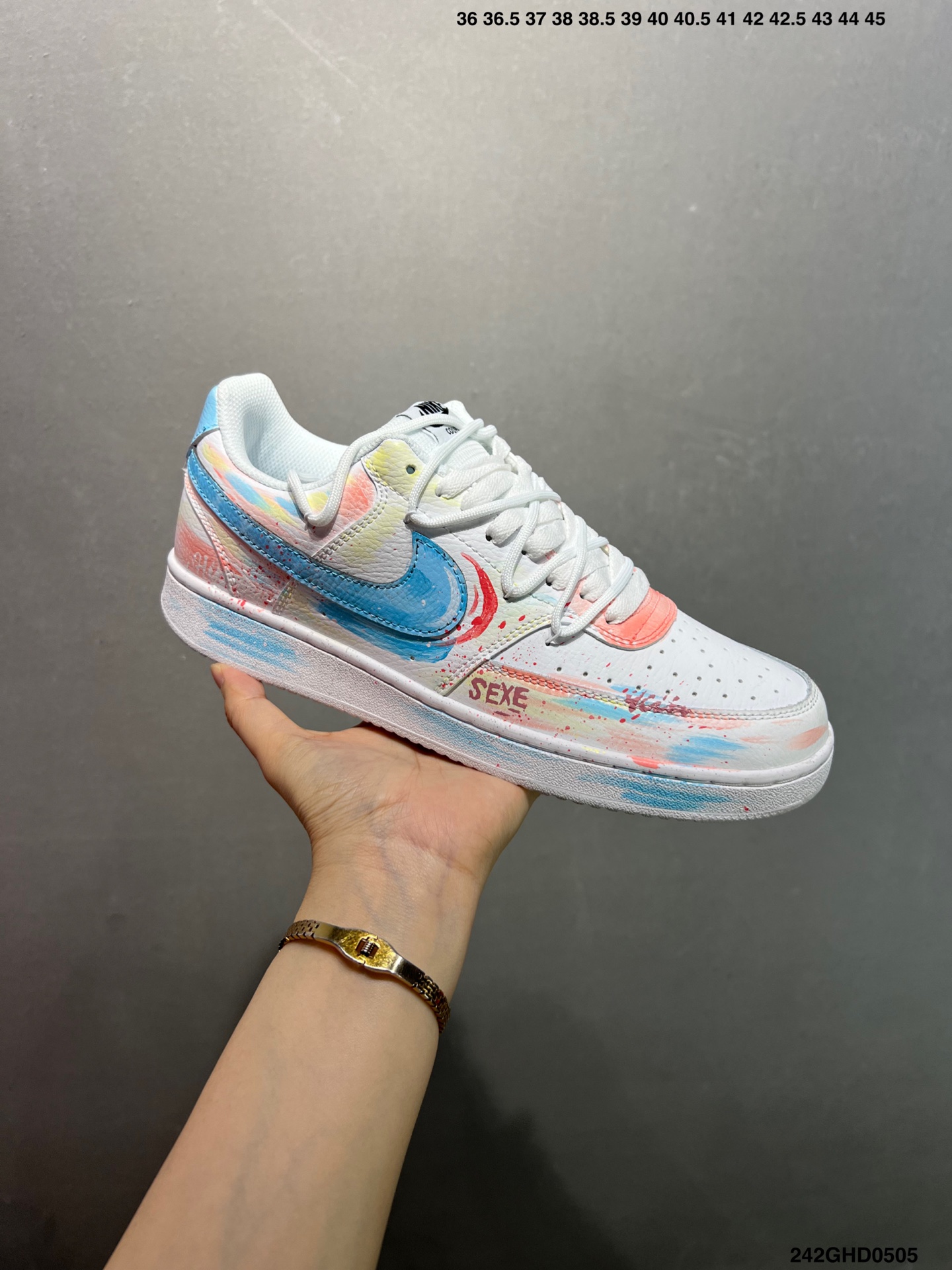 Nike Court Vision Low 'Phantom Cross' Custom Graffiti Sneakers 3 i1746376414328 2175 0 1