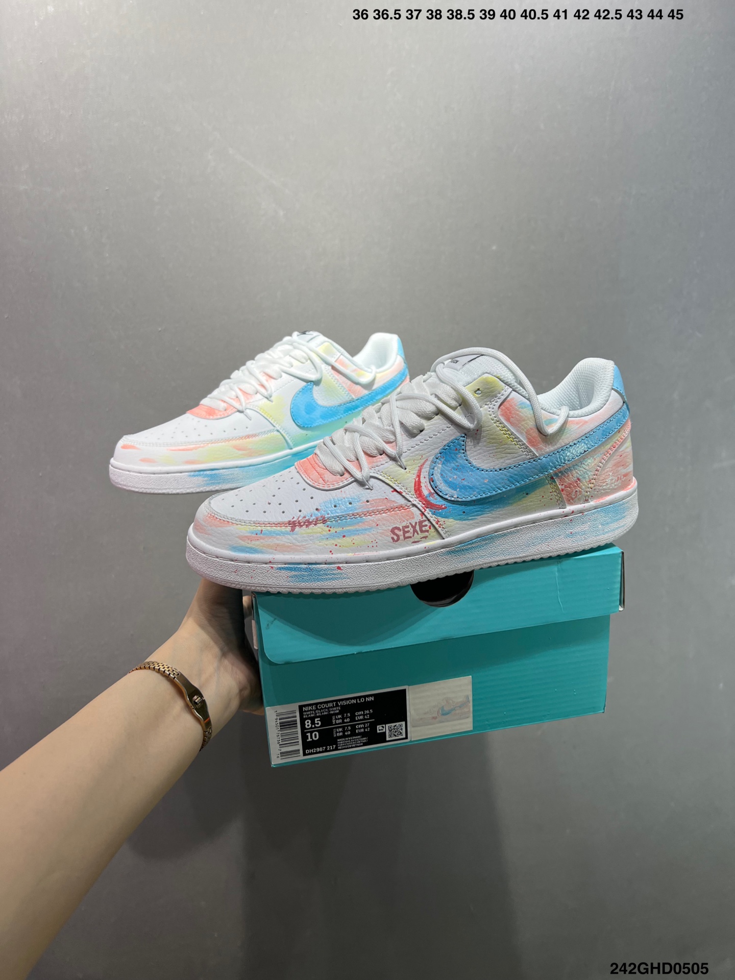 Nike Court Vision Low 'Phantom Cross' Custom Graffiti Sneakers 10 i1746376416010 1583 0 8