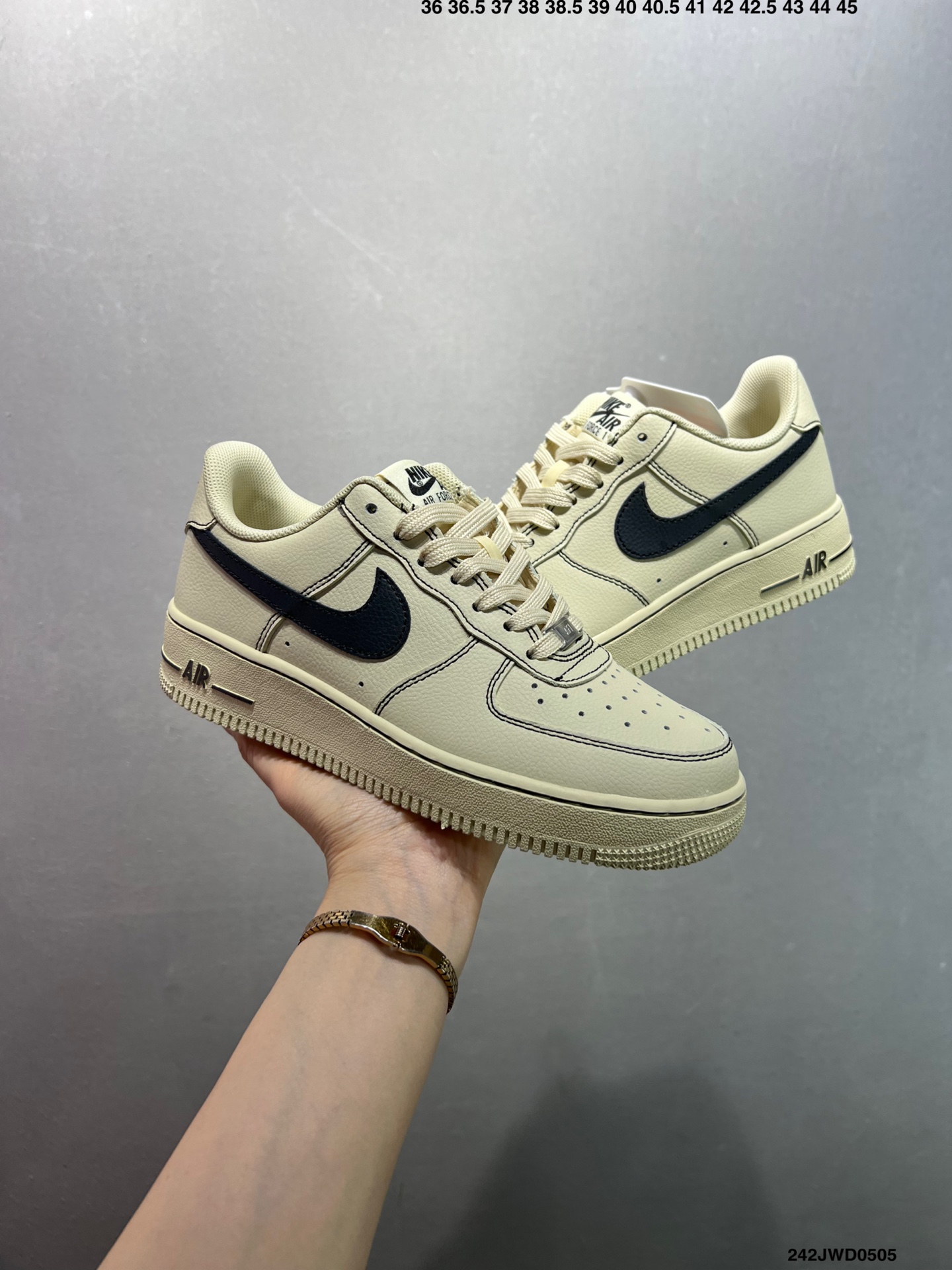 Nike Air Force 1 '07 Low Cream/Black Men's Shoes HQ2037-001 9 i1746376642487 3572 0 7