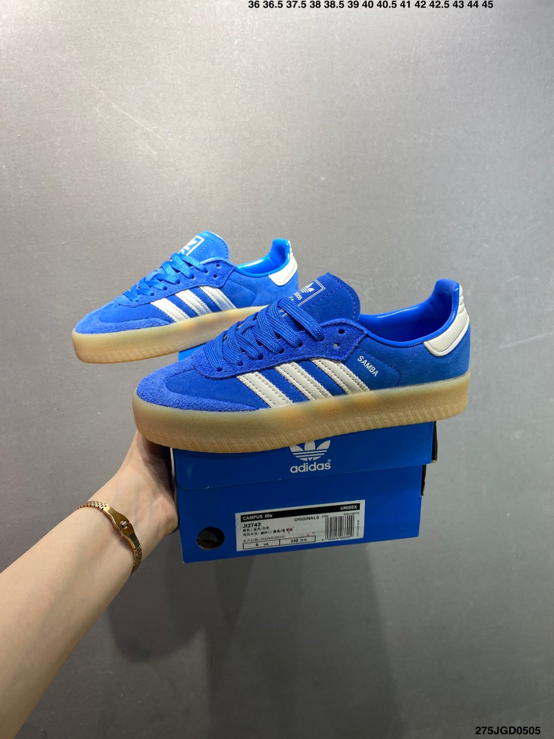 Adidas Originals Samba 00s Blue Suede Retro Low-Top Casual Sneakers 10 i1746378782808 9076 0 8