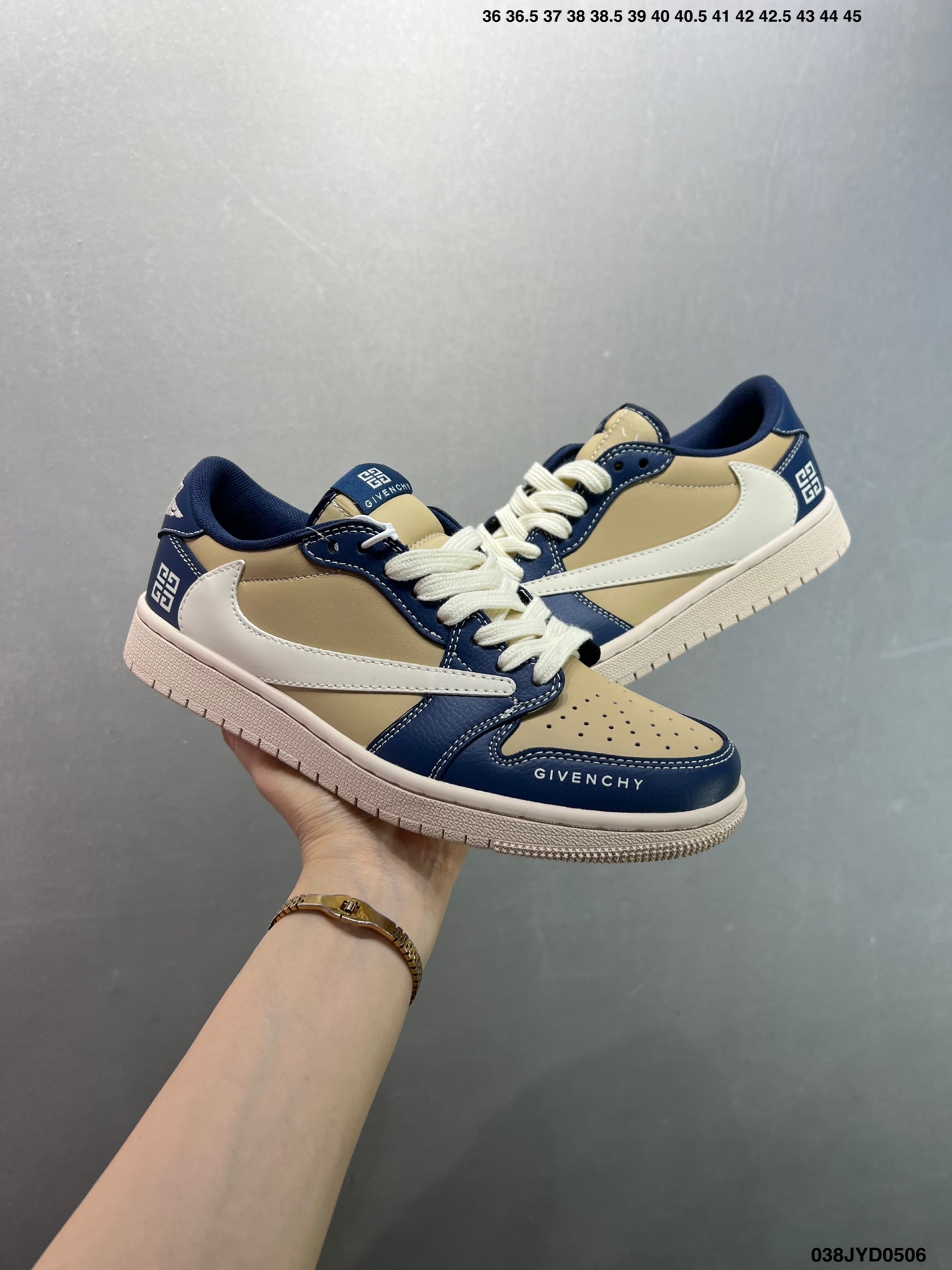 Nike Air Jordan 1 Low Supreme: Blue & White Authentic Leather Sneakers 4 i1746461345175 6934 0 7