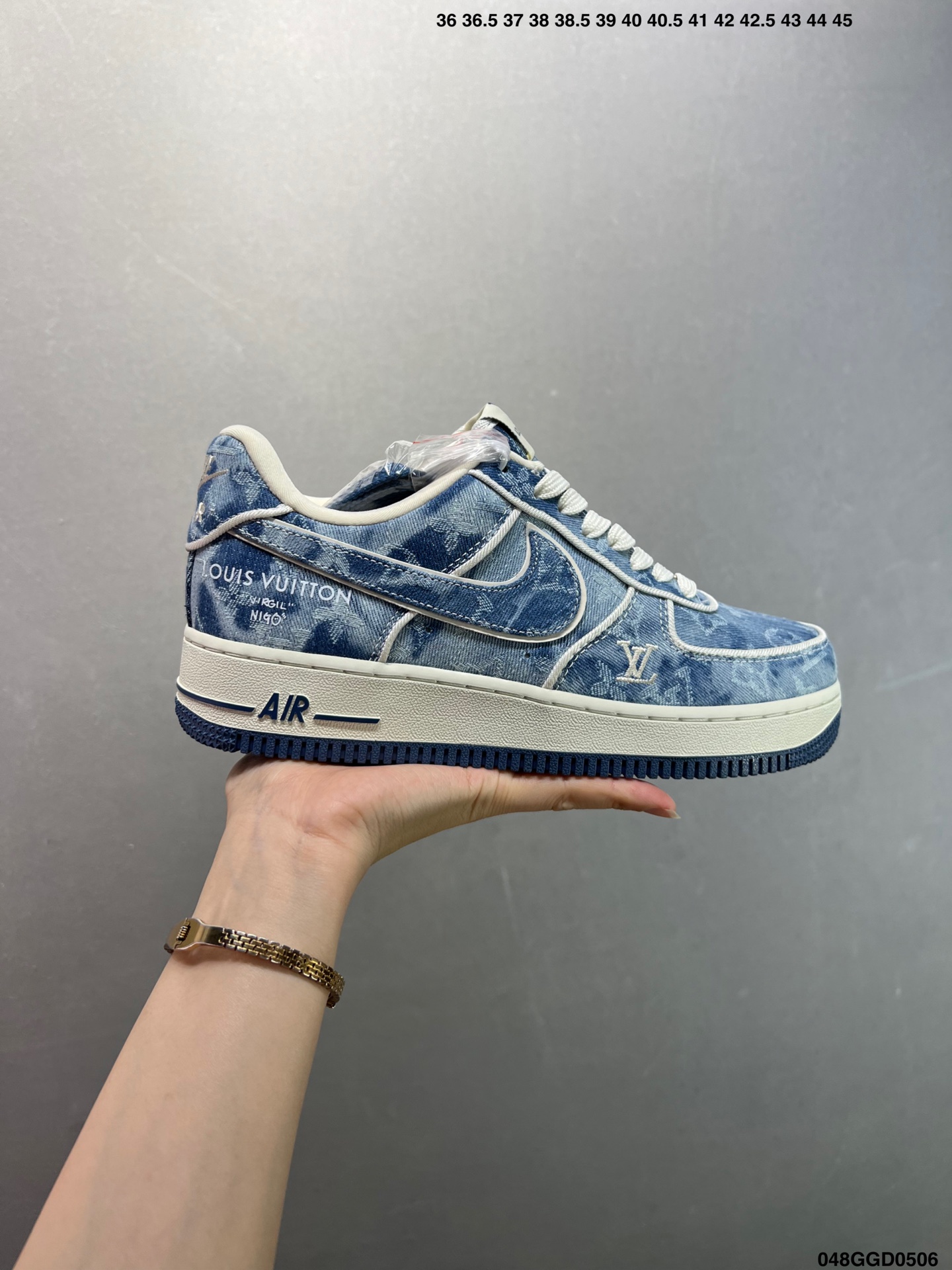 Nike Air Force 1 Low '07 Louis Vuitton Denim Custom Sneakers 2 i1746466674669 5589 0 0