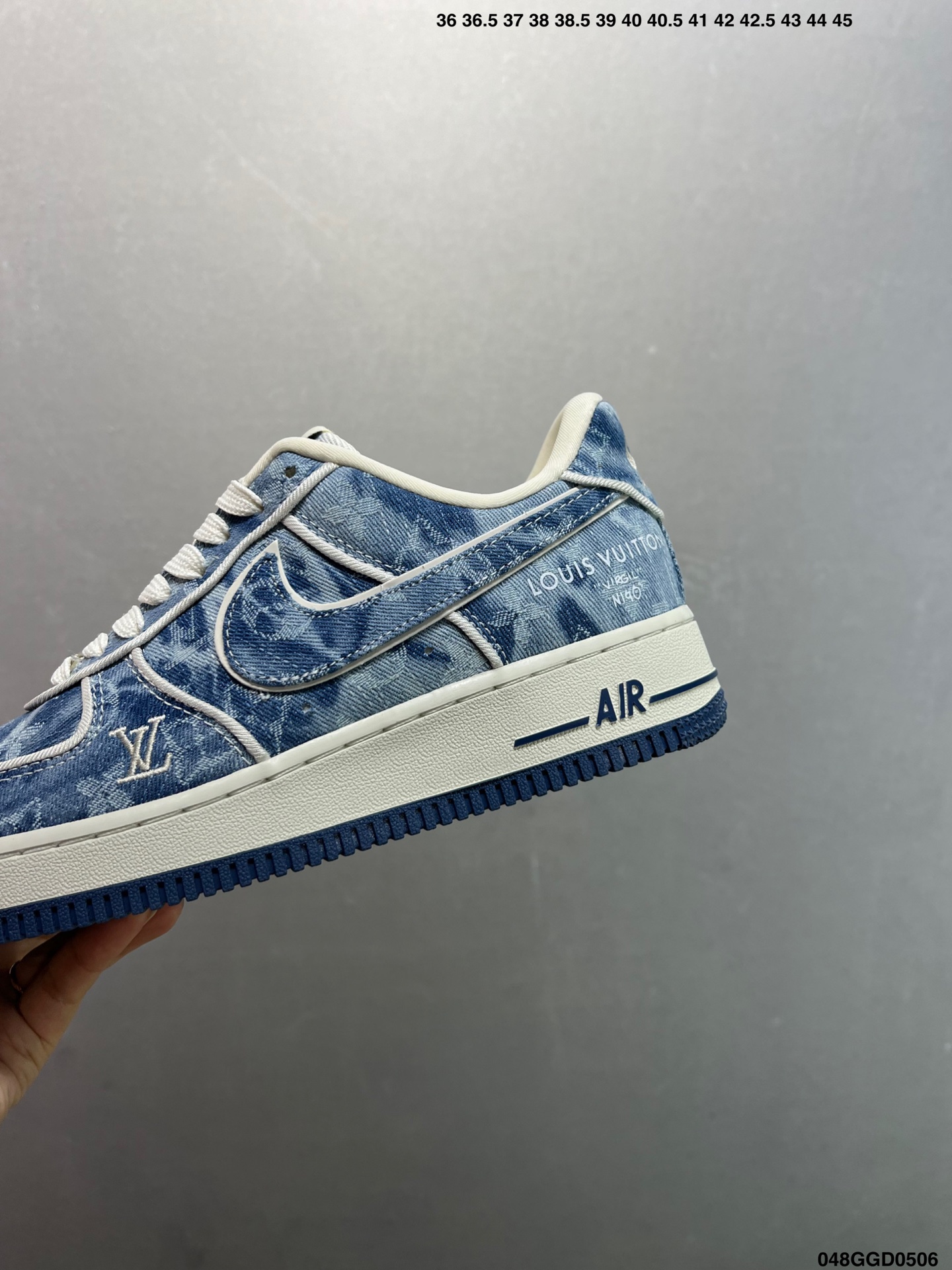 Nike Air Force 1 Low '07 Louis Vuitton Denim Custom Sneakers 7 i1746466674703 7242 0 5