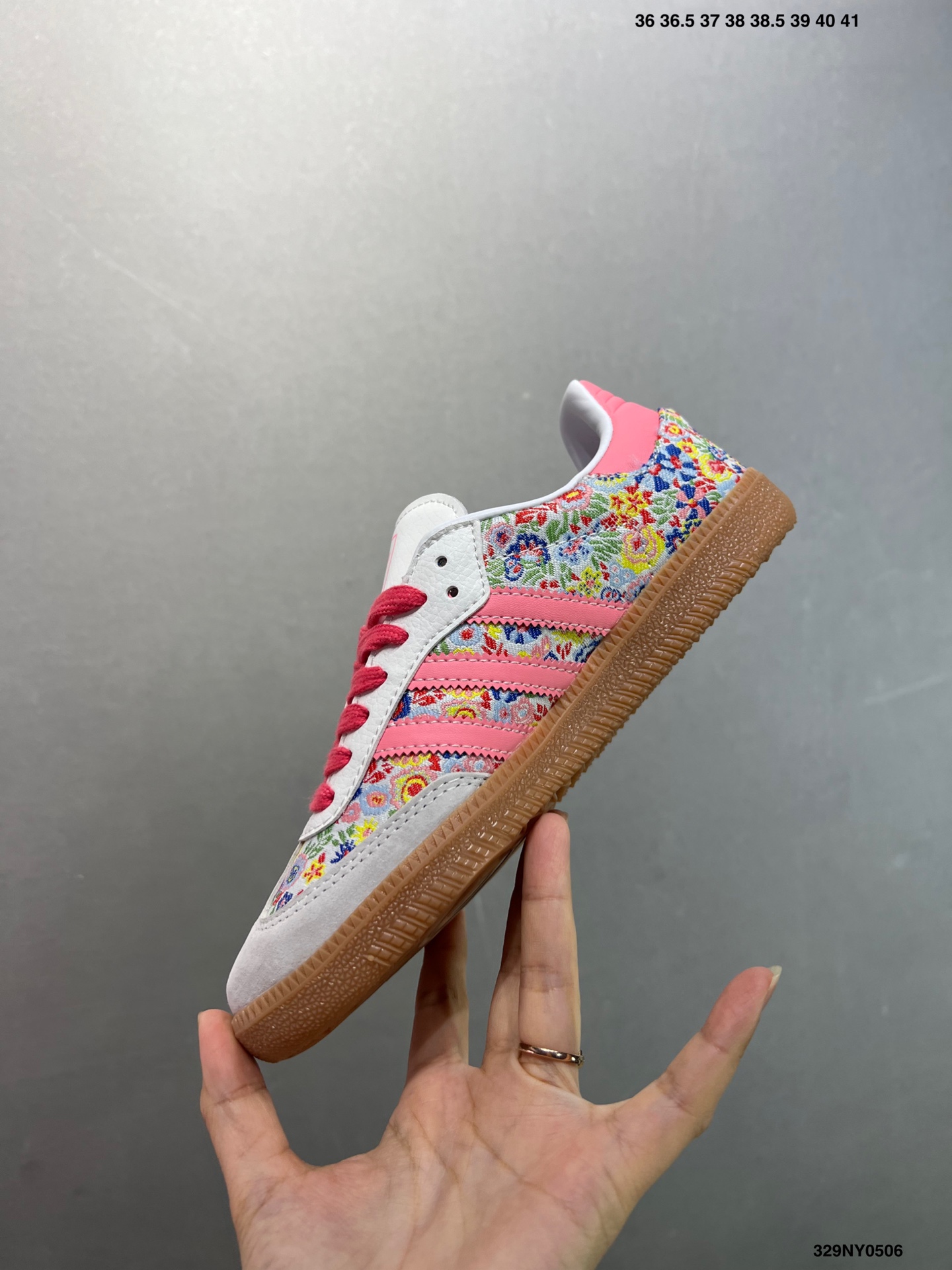 Liberty London x Adidas Originals Samba OG Gray Pink Floral Sneakers 4 i1746466710976 2683 0 2