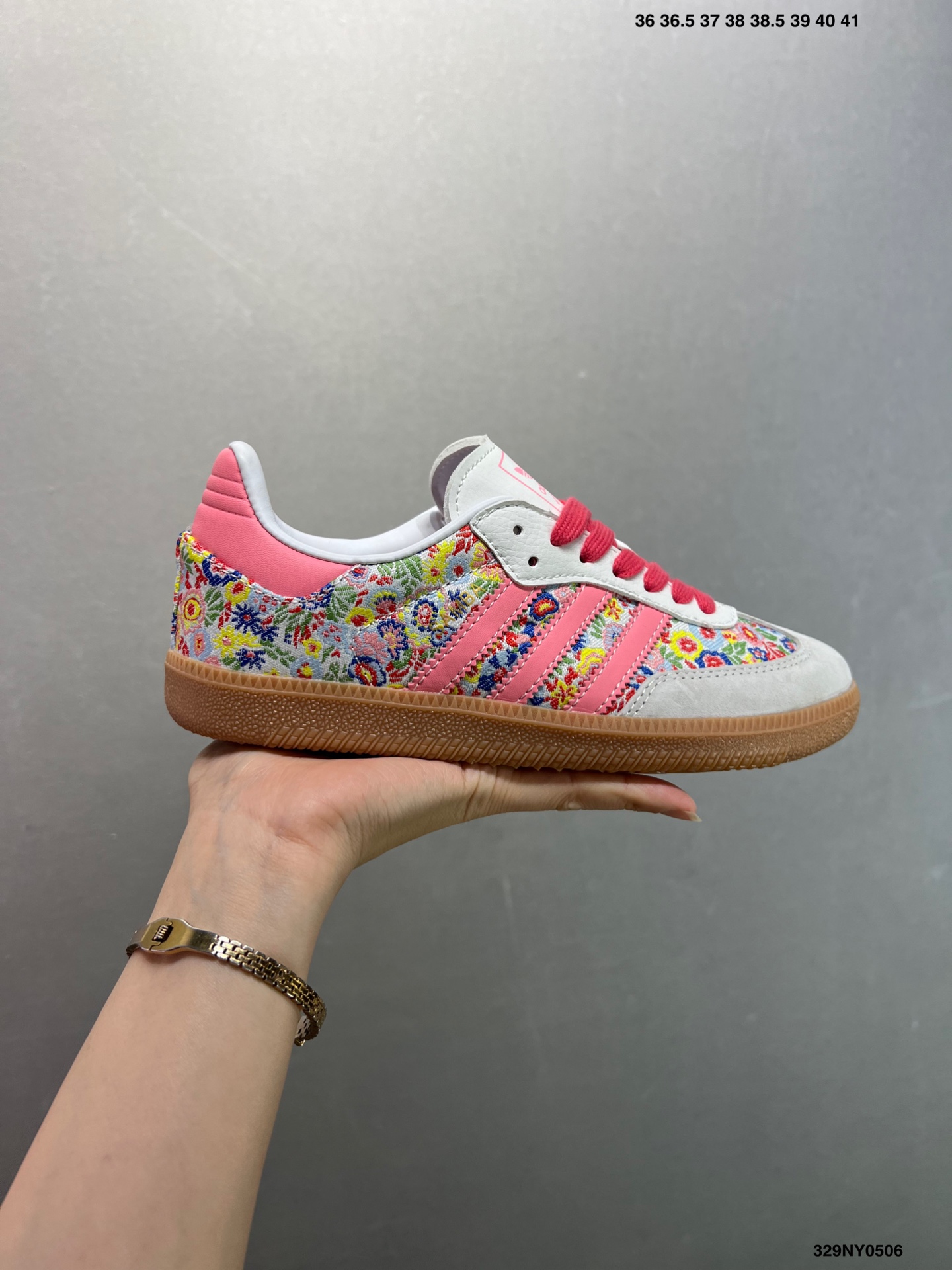Liberty London x Adidas Originals Samba OG Gray Pink Floral Sneakers 2 i1746466712802 5423 0 0