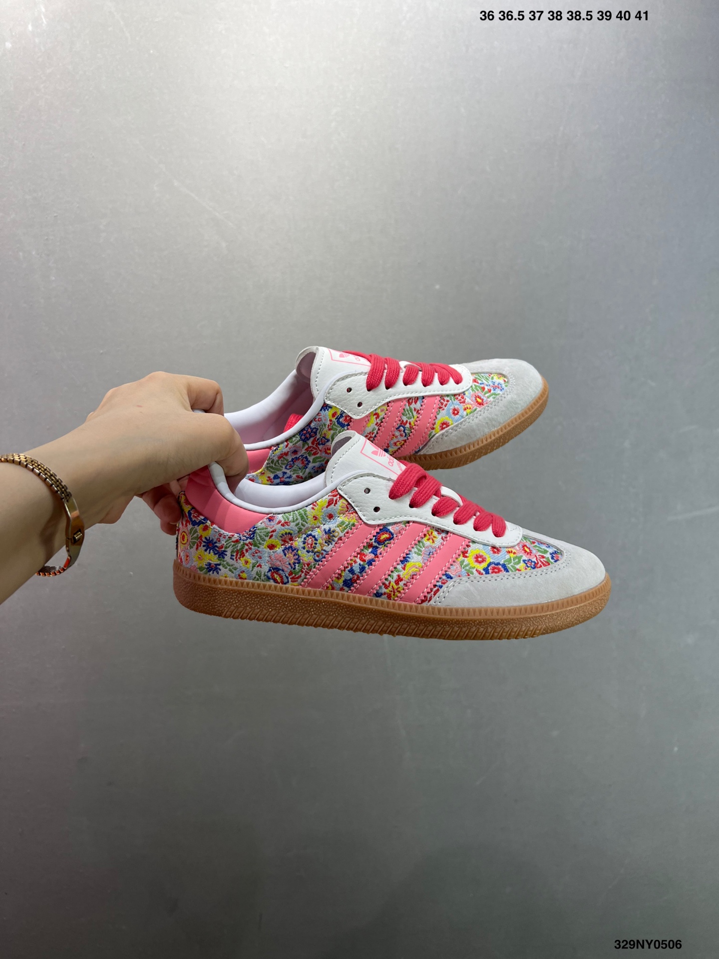 Liberty London x Adidas Originals Samba OG Gray Pink Floral Sneakers 10 i1746466712845 3787 0 8
