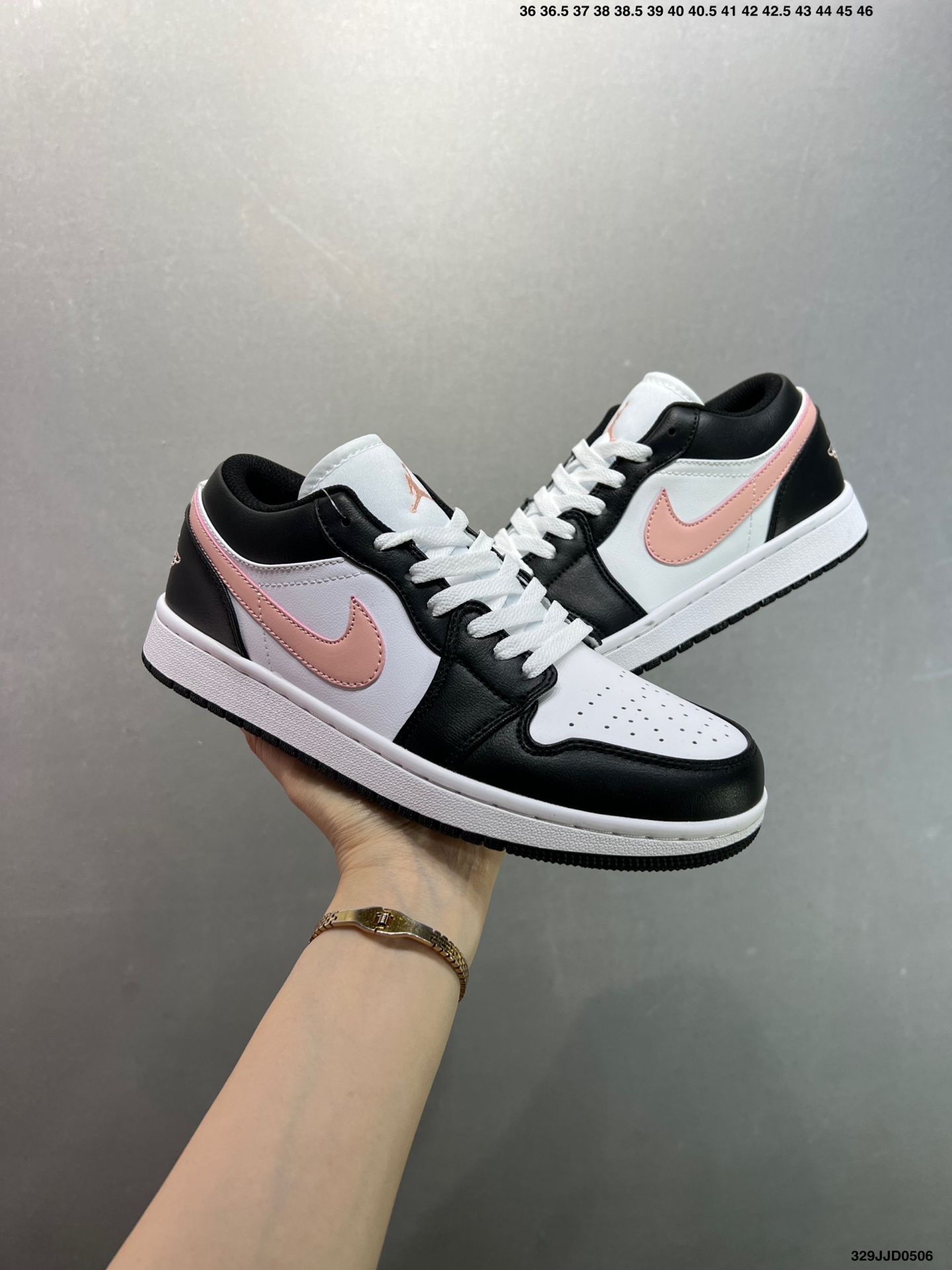 Nike Air Jordan 1 Low Basketball Shoes - Black, White & Coral Accents 9 i1746466755430 833 0 7