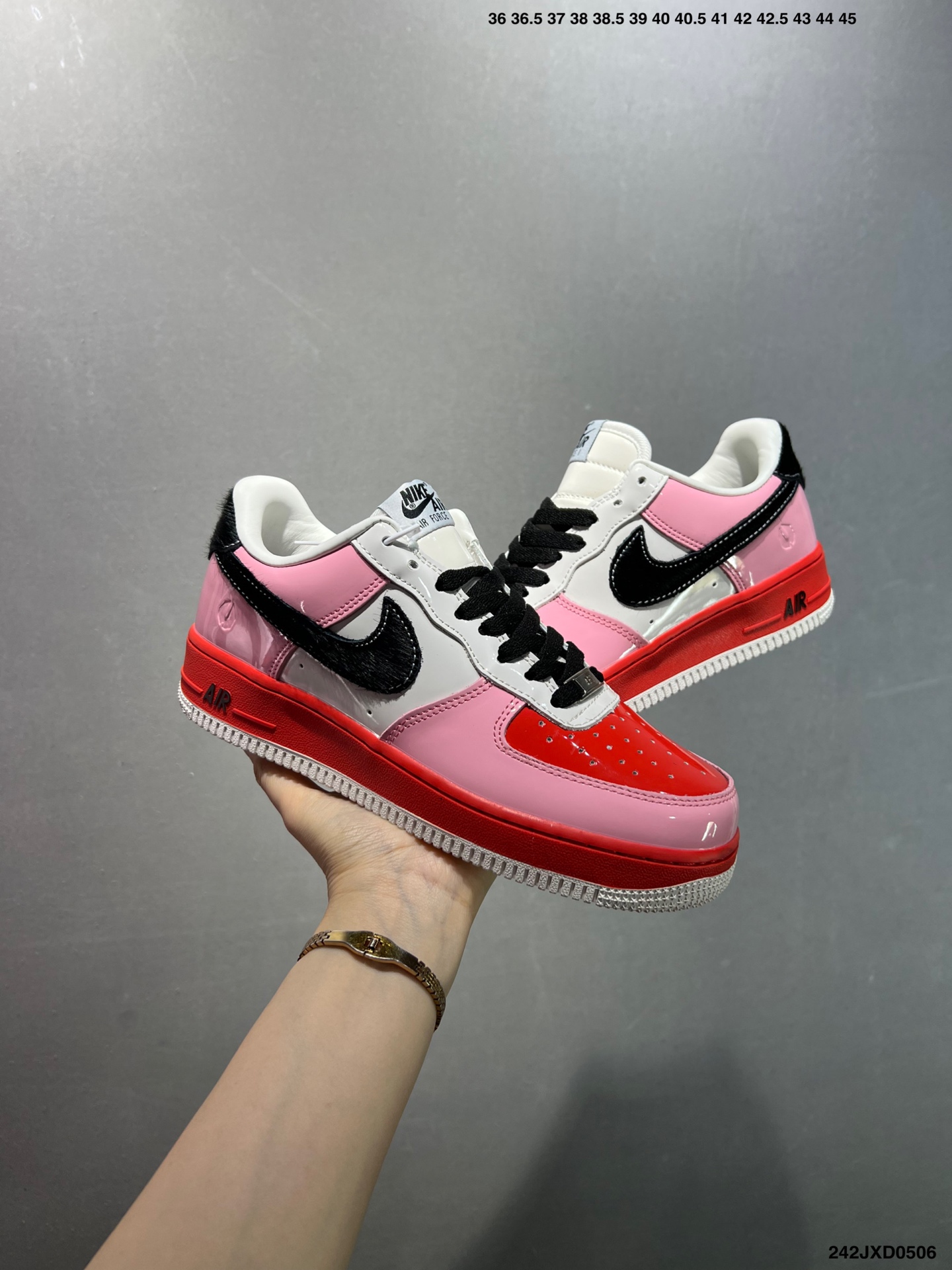 Nike Air Force 1 Low '07 Casual Sneakers - Pink/Red, Full-Length Air Cushion 9 i1746466835070 2079 0 7