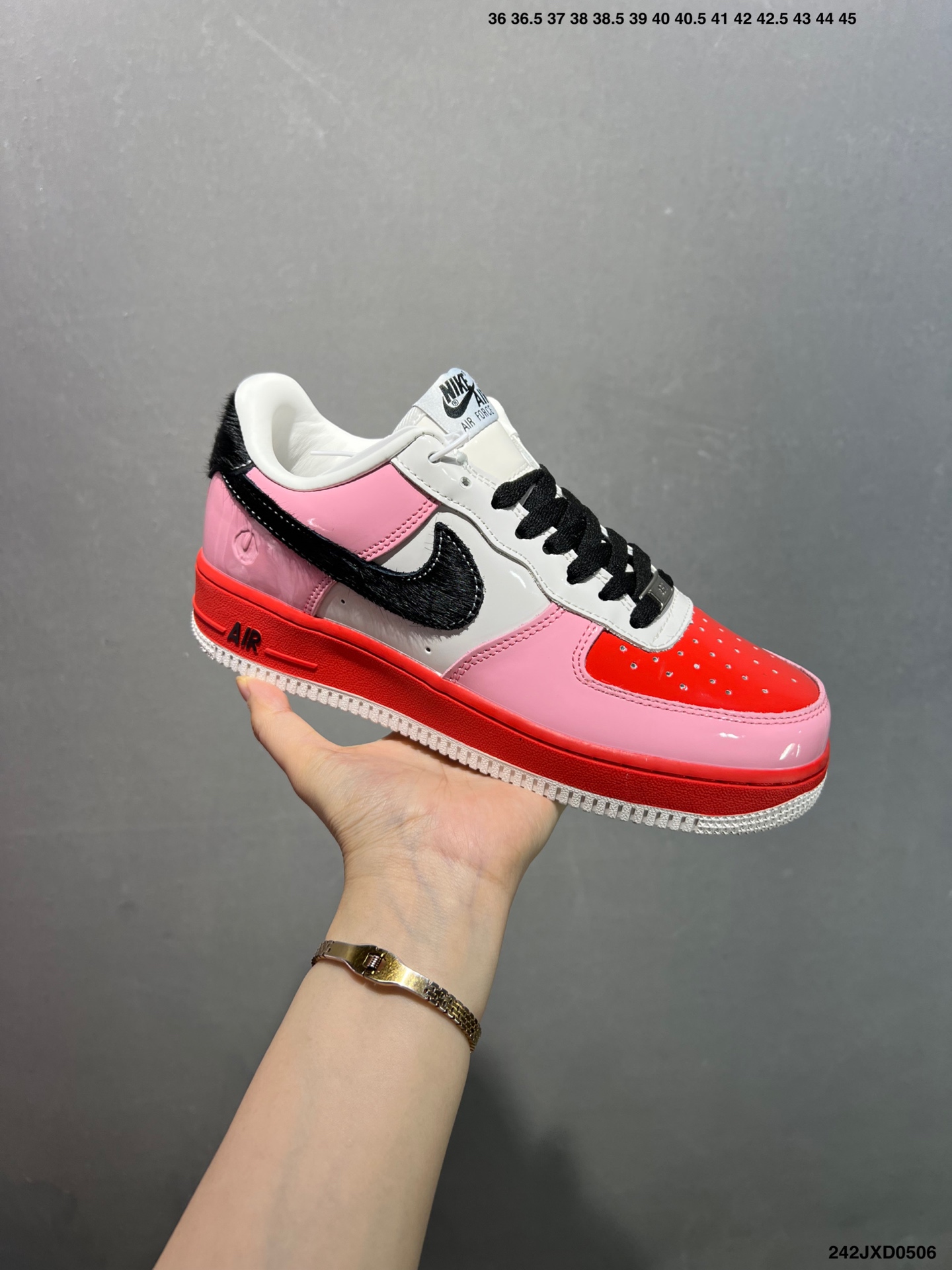 Nike Air Force 1 Low '07 Casual Sneakers - Pink/Red, Full-Length Air Cushion 3 i1746466835101 3652 0 1