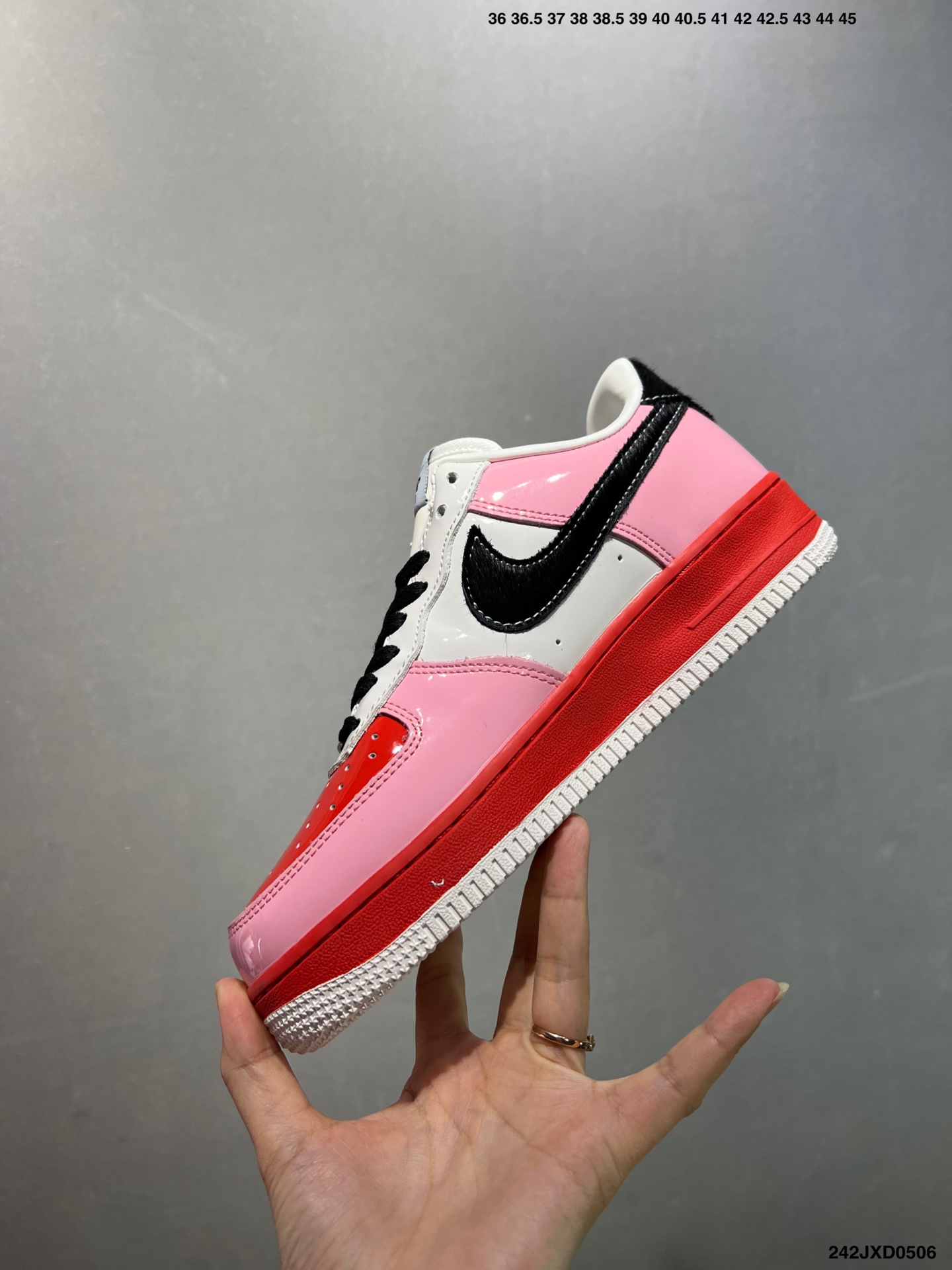 Nike Air Force 1 Low '07 Casual Sneakers - Pink/Red, Full-Length Air Cushion 4 i1746466835103 7990 0 2