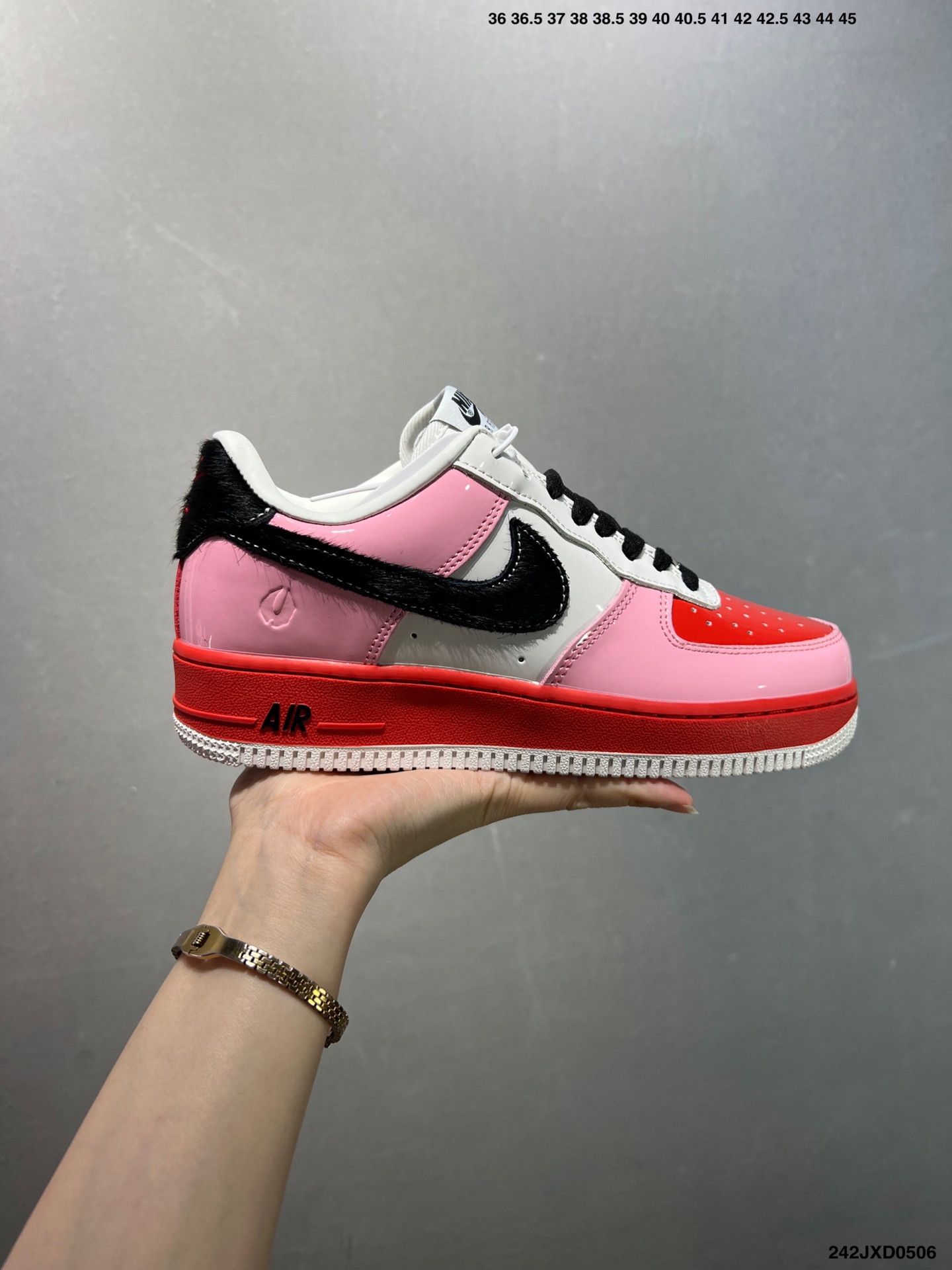Nike Air Force 1 Low '07 Casual Sneakers - Pink/Red, Full-Length Air Cushion 2 i1746466836891 9676 0 0