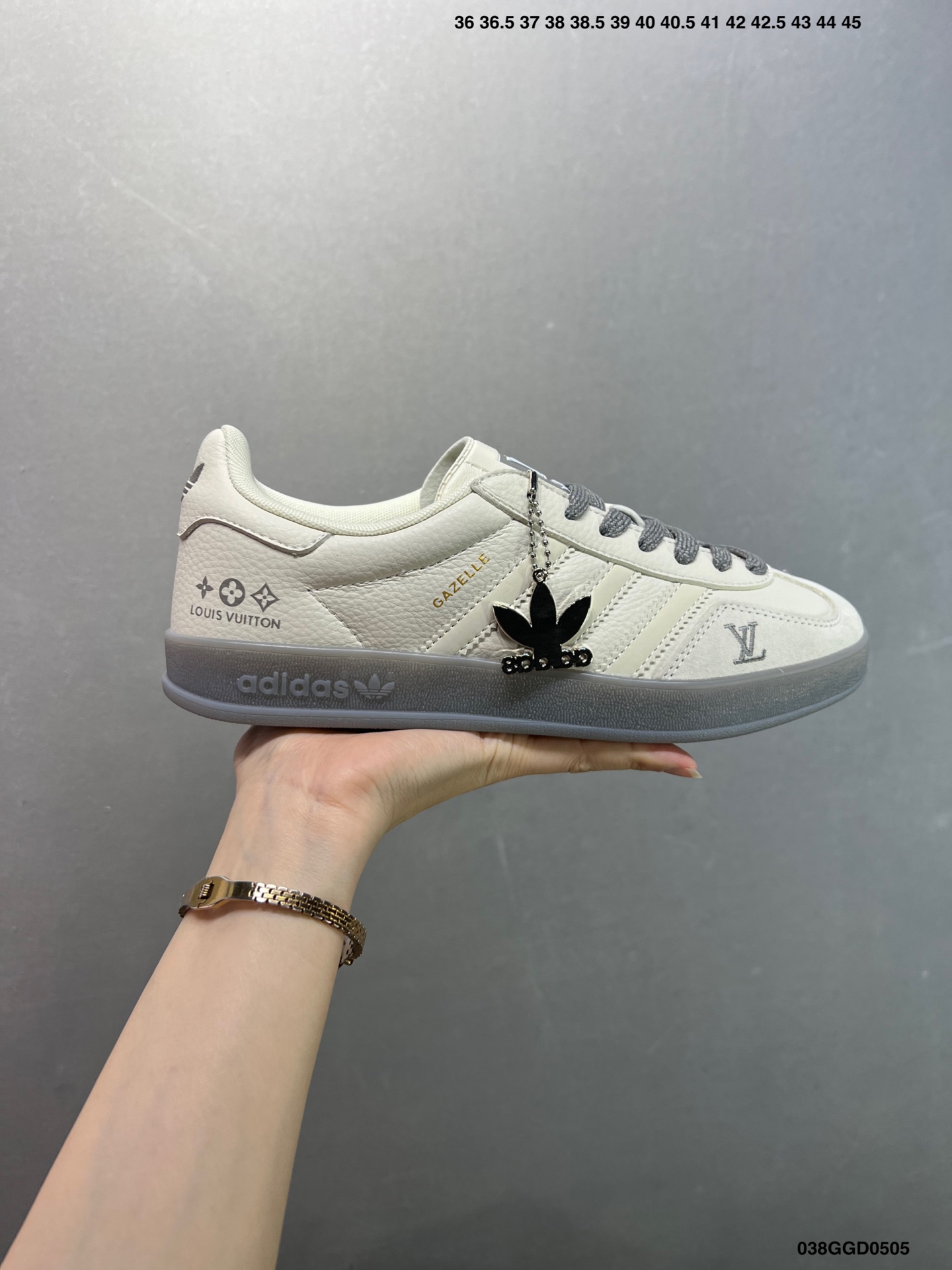 Adidas Gazelle x Louis Vuitton Cream White Low-Top Sneakers - Limited Edition 2 i1746467132361 9708 0 0