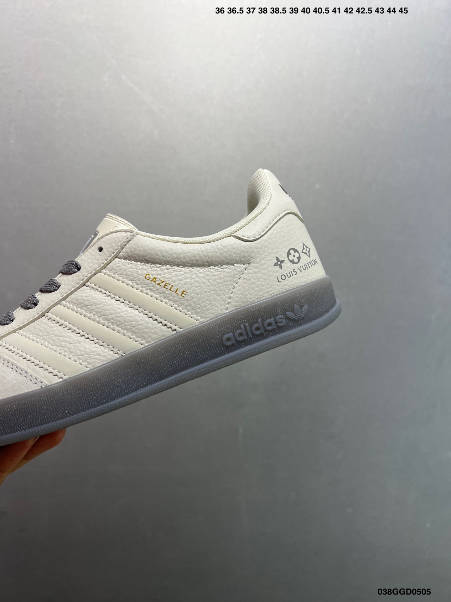 Adidas Gazelle x Louis Vuitton Cream White Low-Top Sneakers - Limited Edition 7 i1746467132383 8877 0 5