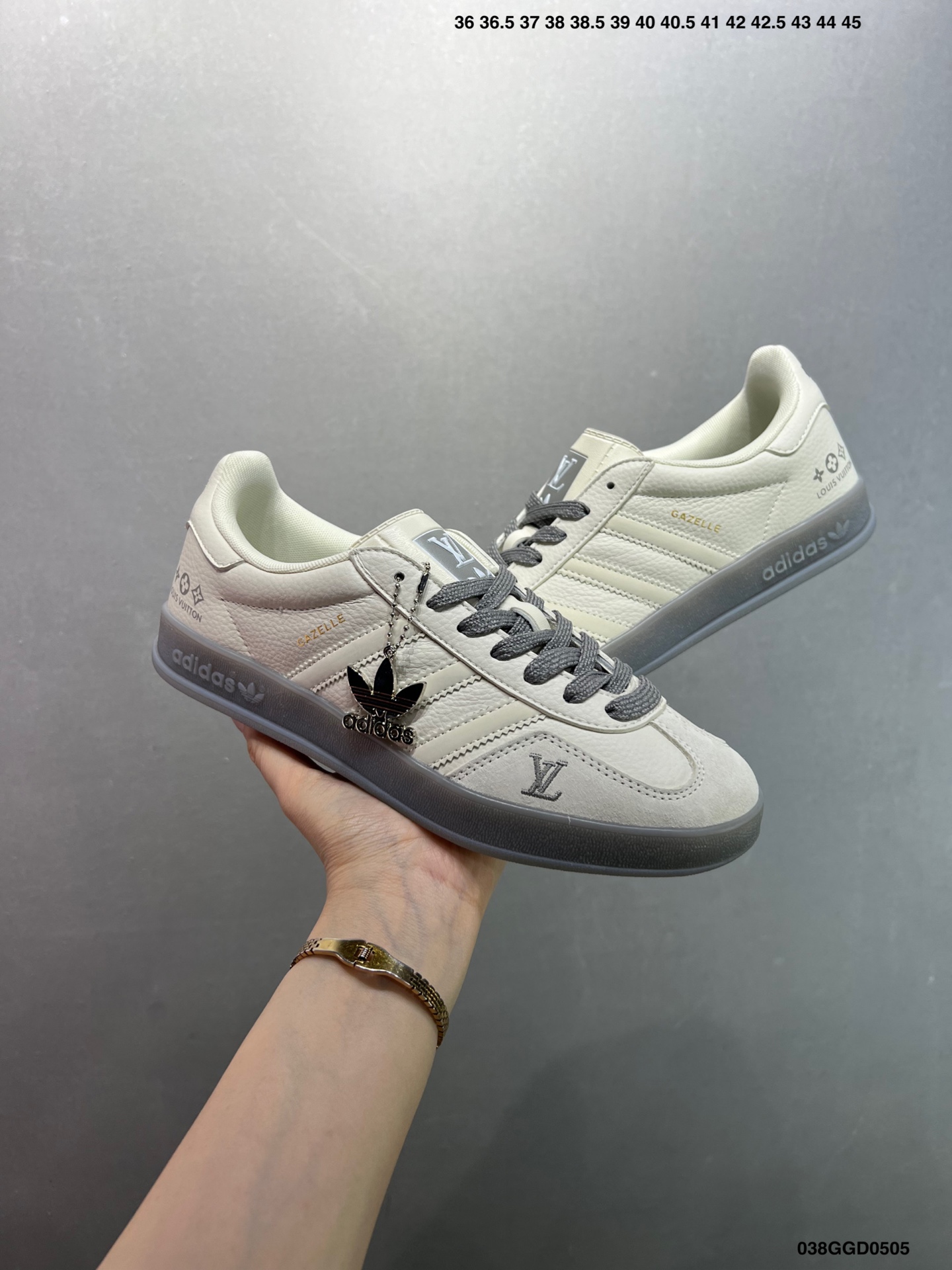 Adidas Gazelle x Louis Vuitton Cream White Low-Top Sneakers - Limited Edition 9 i1746467135252 6886 0 7
