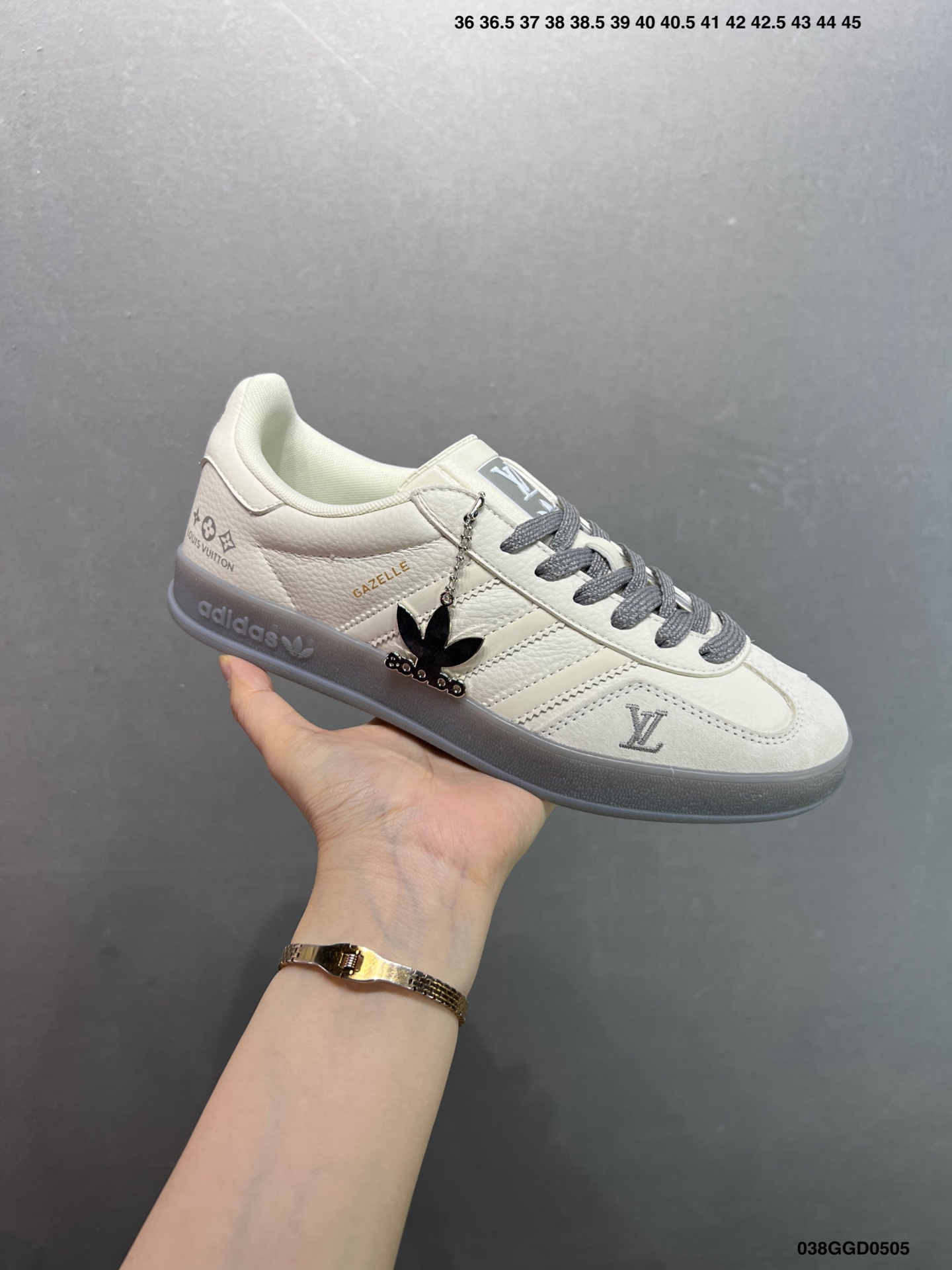 Adidas Gazelle x Louis Vuitton Cream White Low-Top Sneakers - Limited Edition 3 i1746467135307 1236 0 1