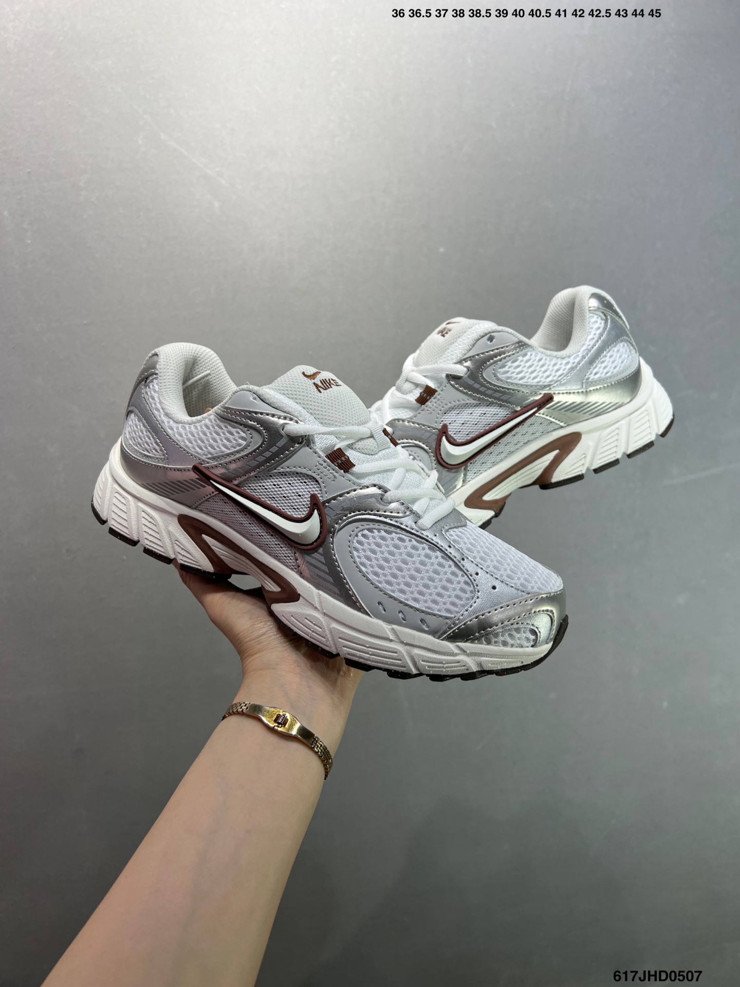 Nike V5 RNR White & Brown Retro Y3K Running Shoes - Lightweight & Comfortable 8 i1746547054342 2014 0 7