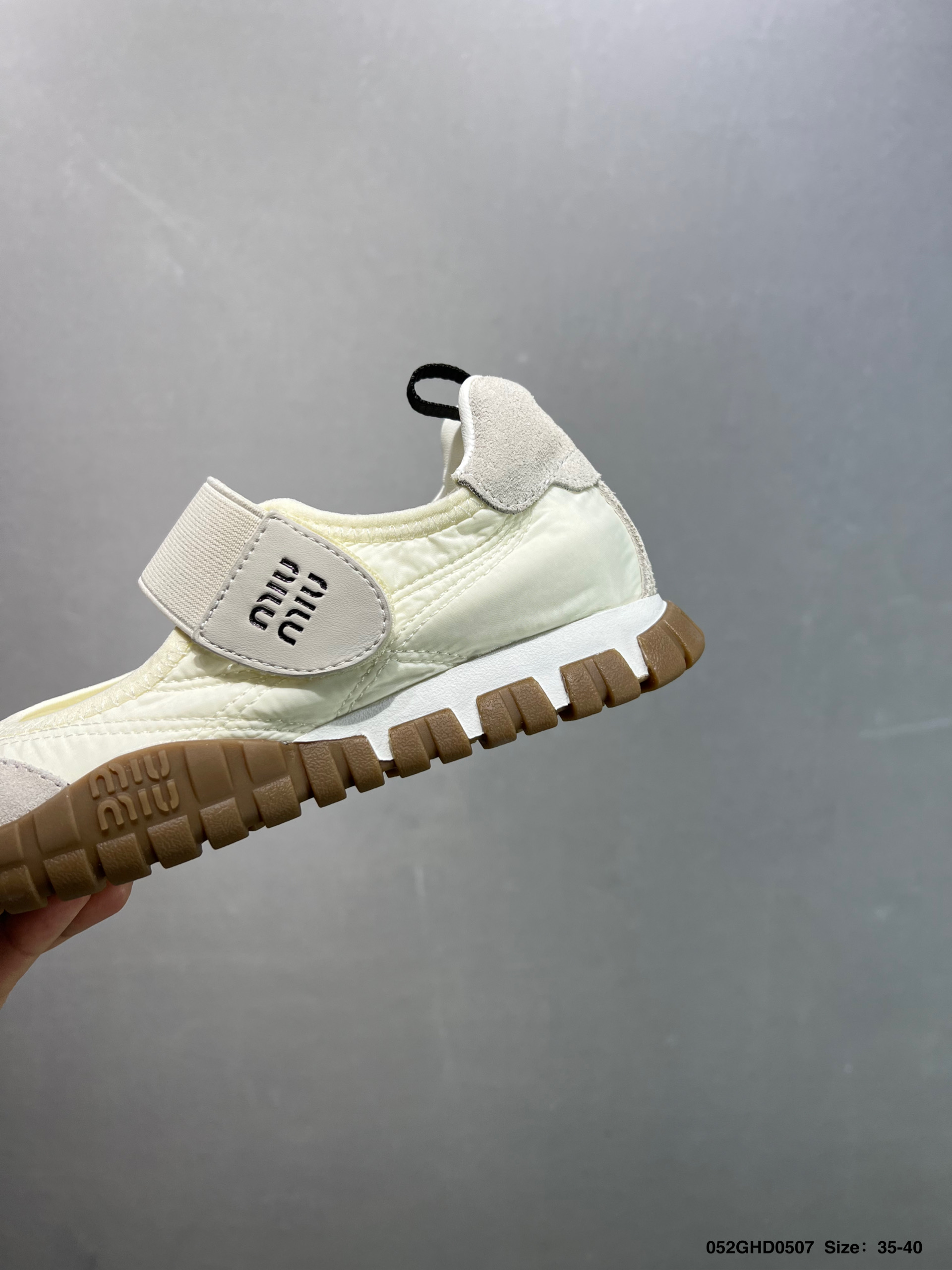 Miu Miu Women's White Canvas Cookie Sneakers with Logo Strap, Comfortable Urban Style 3 i1746547527687 2374 0 5