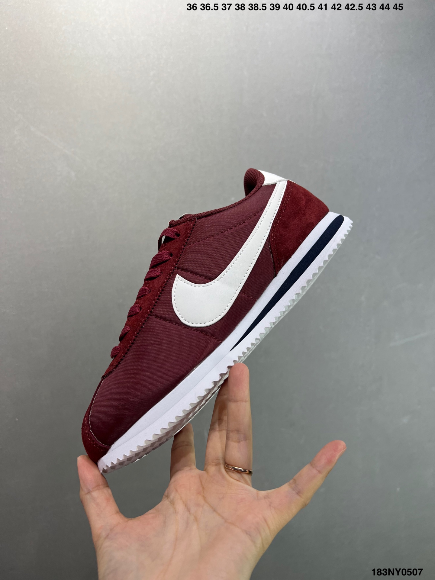 Nike Classic Cortez Burgundy/White Lightweight Comfortable Running Shoes DM4044-105 4 i1746548162869 9230 0 2
