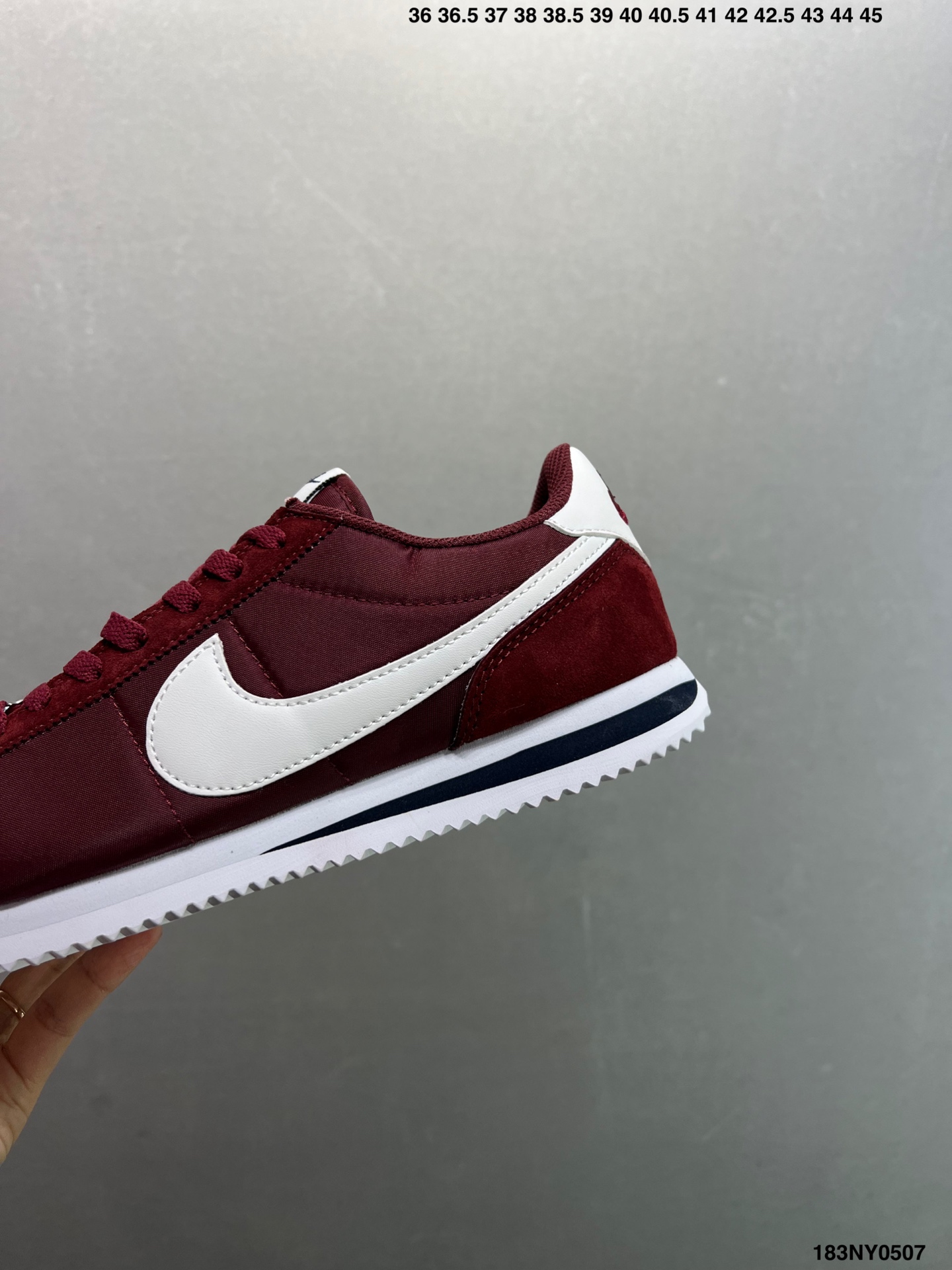 Nike Classic Cortez Burgundy/White Lightweight Comfortable Running Shoes DM4044-105 7 i1746548162875 3304 0 5