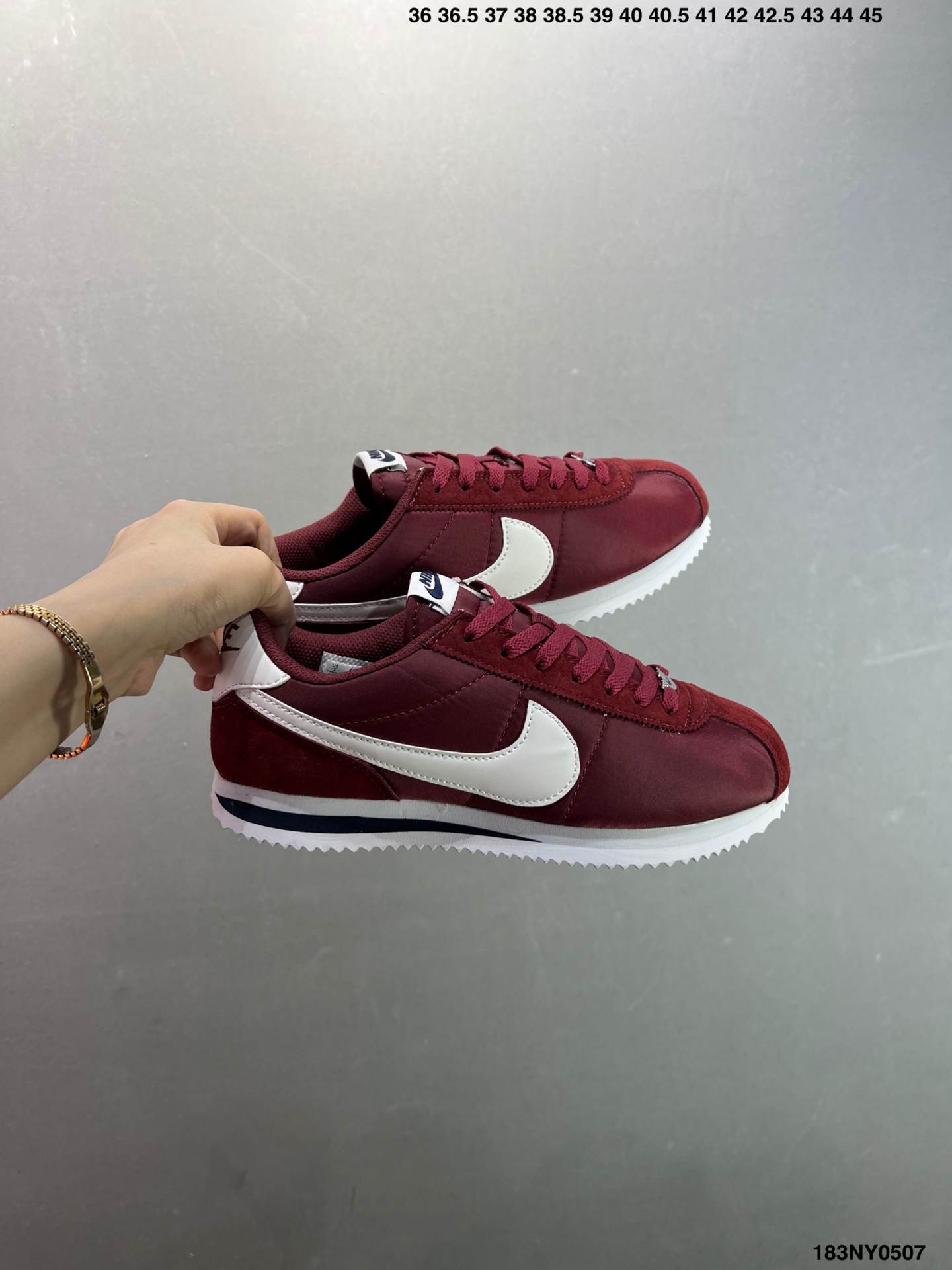 Nike Classic Cortez Burgundy/White Lightweight Comfortable Running Shoes DM4044-105 10 i1746548164604 7825 0 8