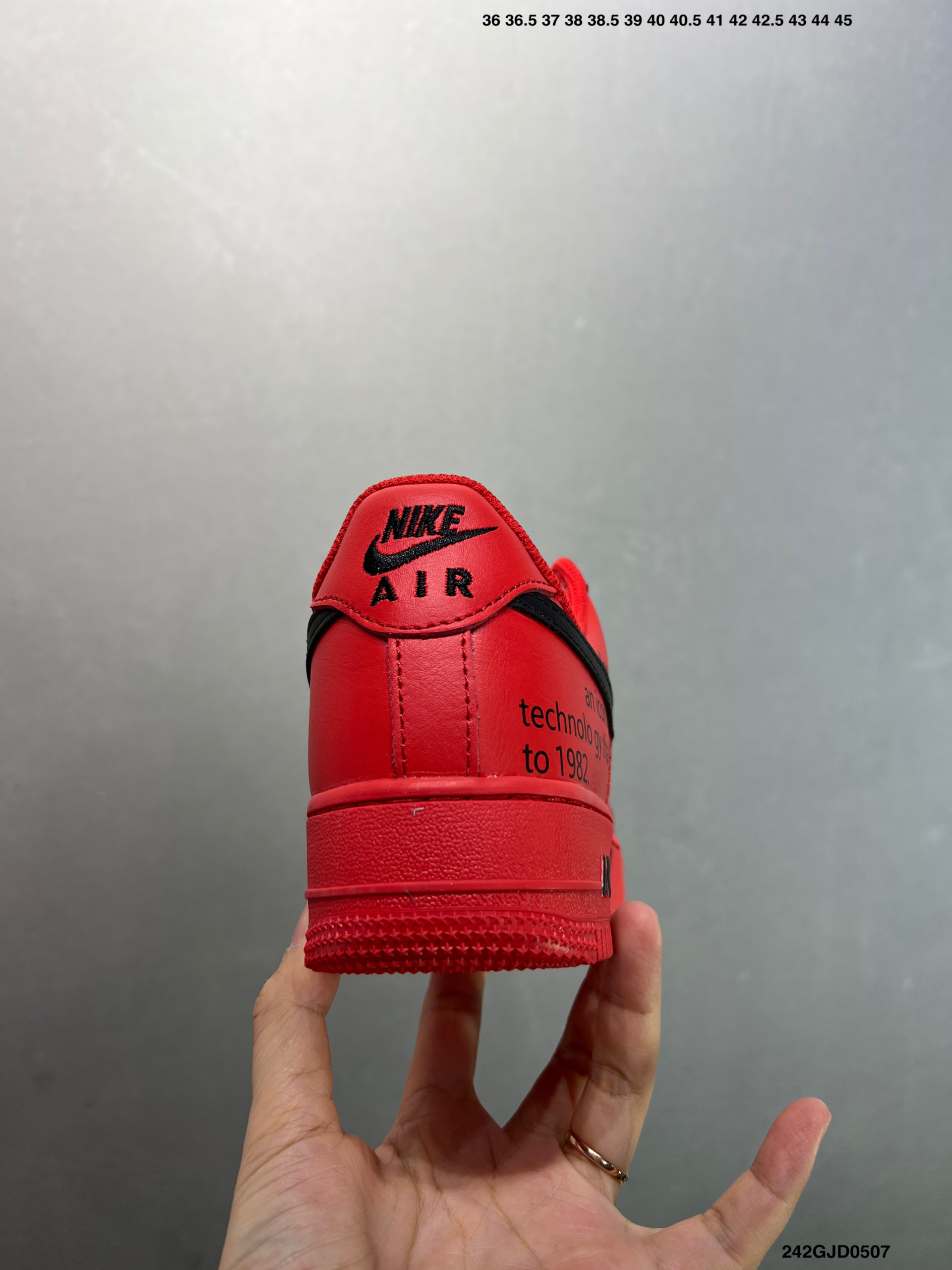 Nike Air Force 1 Low '82 Red/Black Sneakers Men's Size 8 - Size 11 5 i1746548522434 3485 0 3