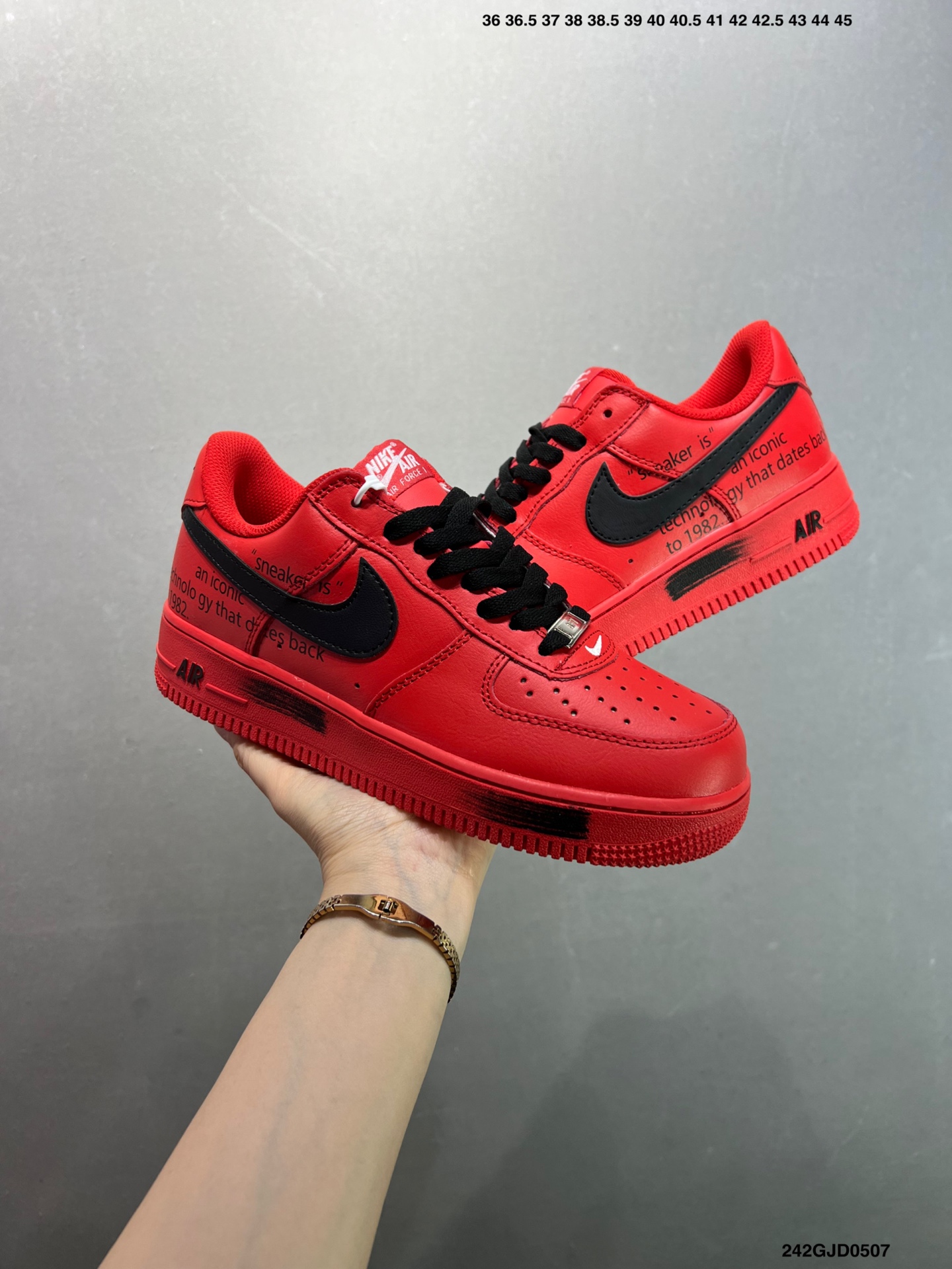 Nike Air Force 1 Low '82 Red/Black Sneakers Men's Size 8 - Size 11 9 i1746548522747 6917 0 7