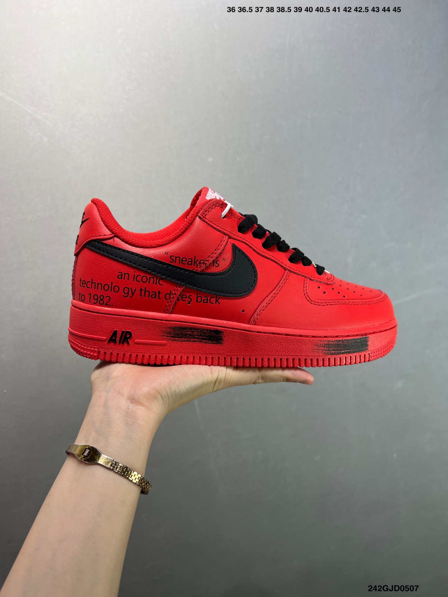 Nike Air Force 1 Low '82 Red/Black Sneakers Men's Size 8 - Size 11 2 i1746548522751 8853 0 0