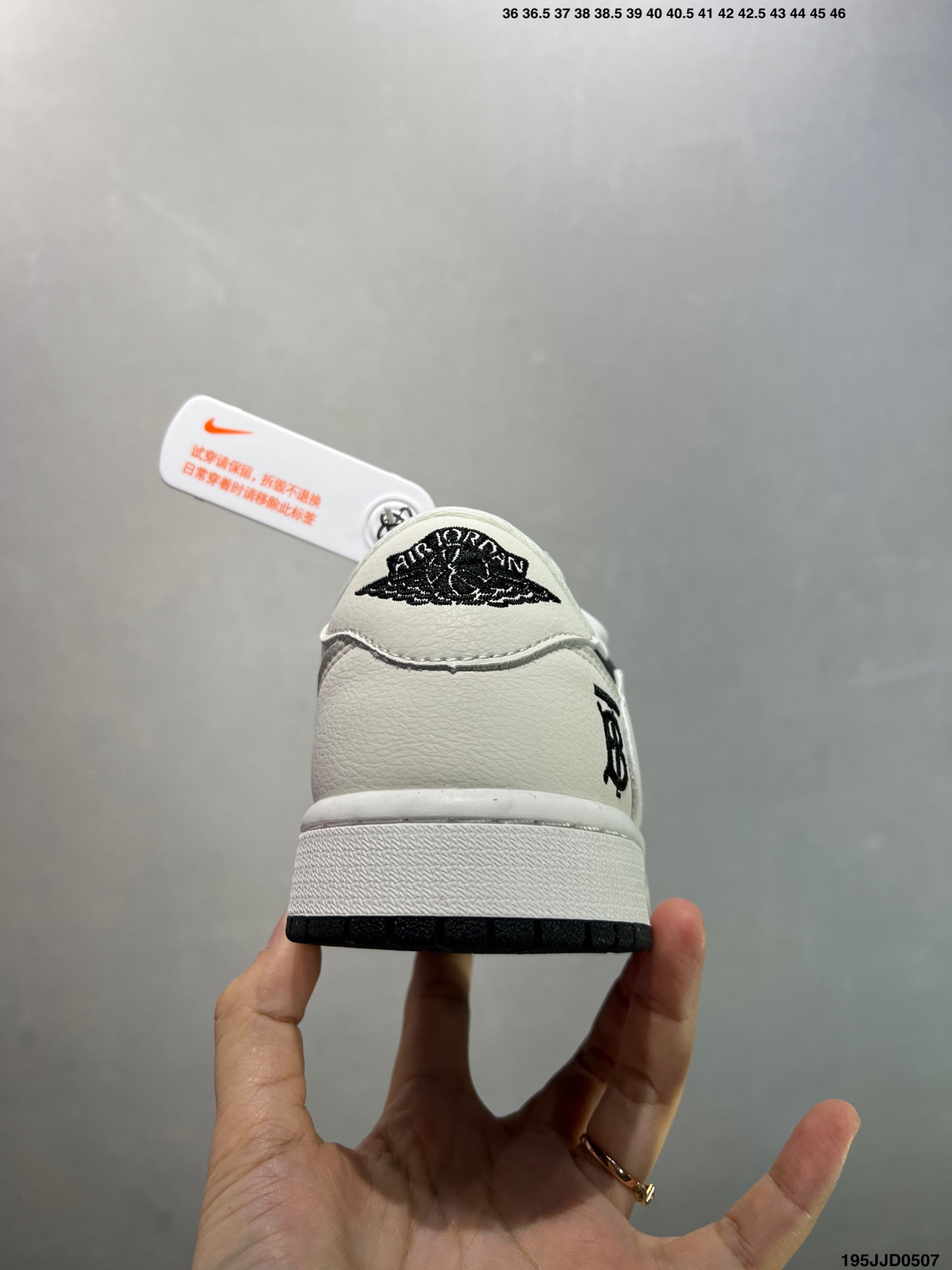 Burberry x Air Jordan 1 Low Black/White Leather Sneakers for Men and Women 5 i1746548617561 1471 0 3