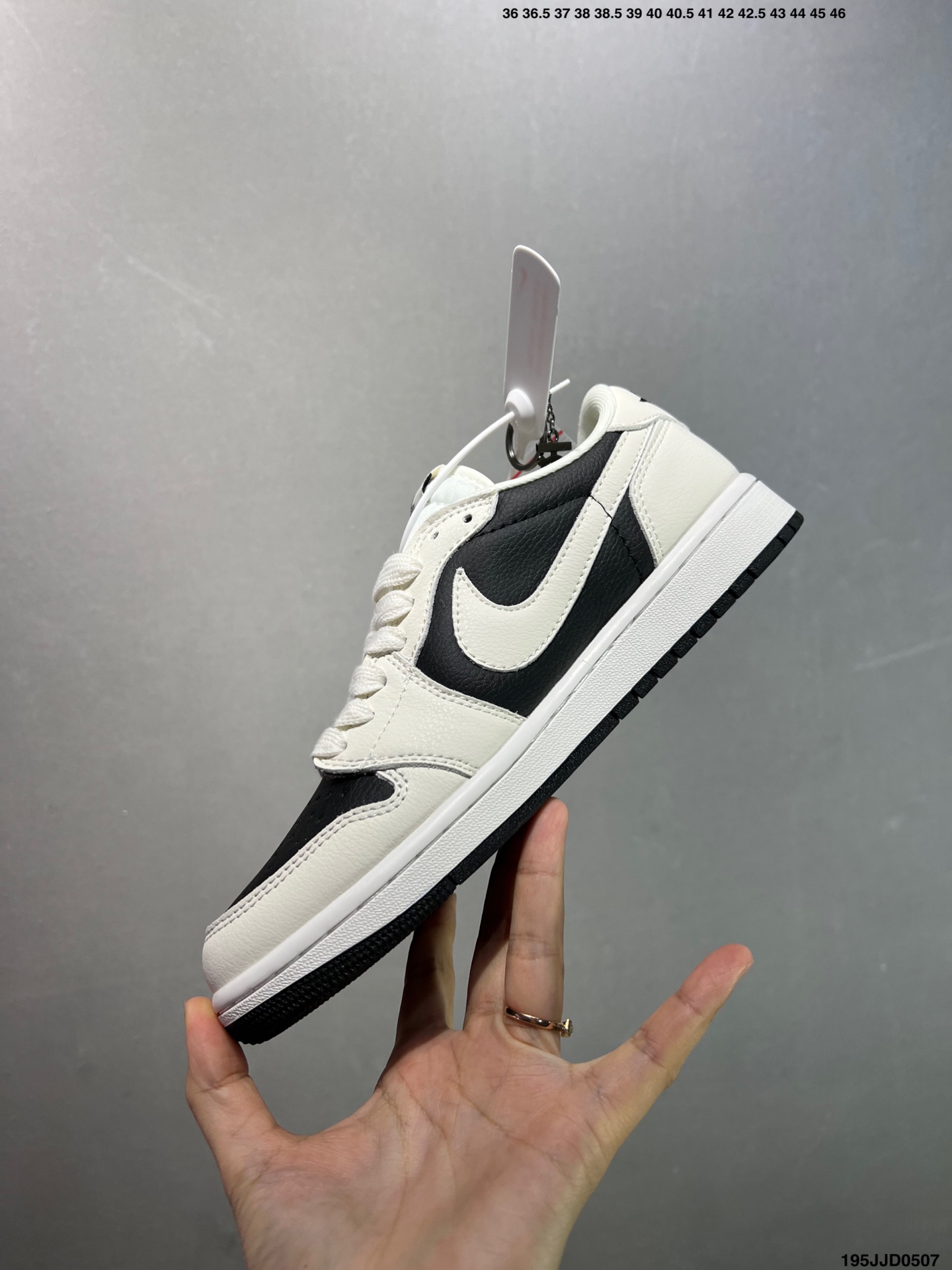 Burberry x Air Jordan 1 Low Black/White Leather Sneakers for Men and Women 4 i1746548617598 9391 0 2