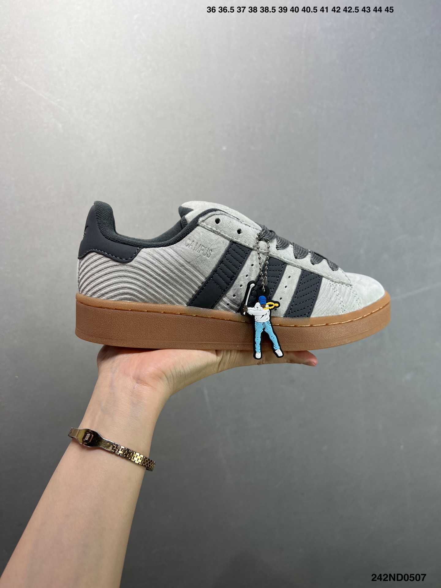 Adidas Originals Campus 00s: Classic Retro Low-Top Sneakers - Grey/Gum 2 i1746549714619 9003 0 0