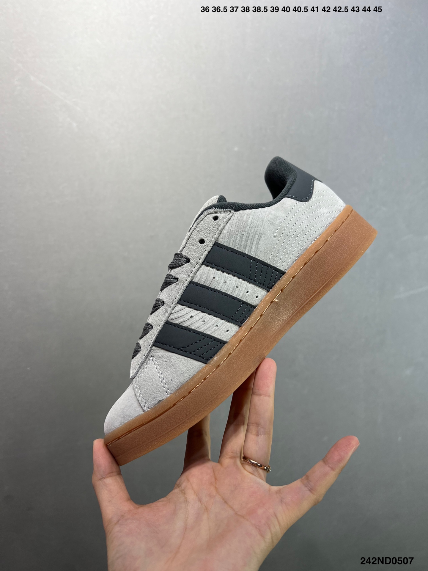 Adidas Originals Campus 00s: Classic Retro Low-Top Sneakers - Grey/Gum 4 i1746549714625 3113 0 2