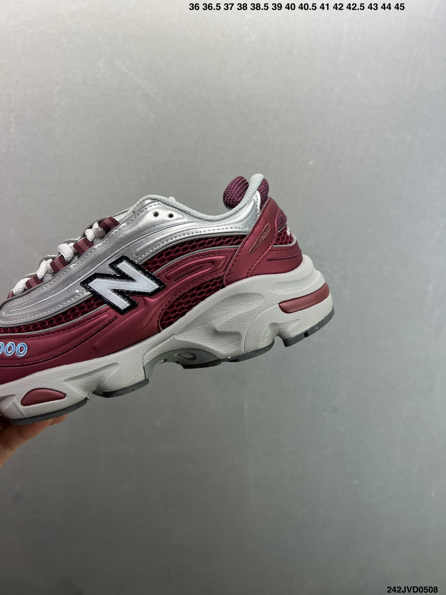 New Balance 1000 Retro Running Shoes - Burgundy and Silver, Low Top 3 i1746636765954 78 0 5