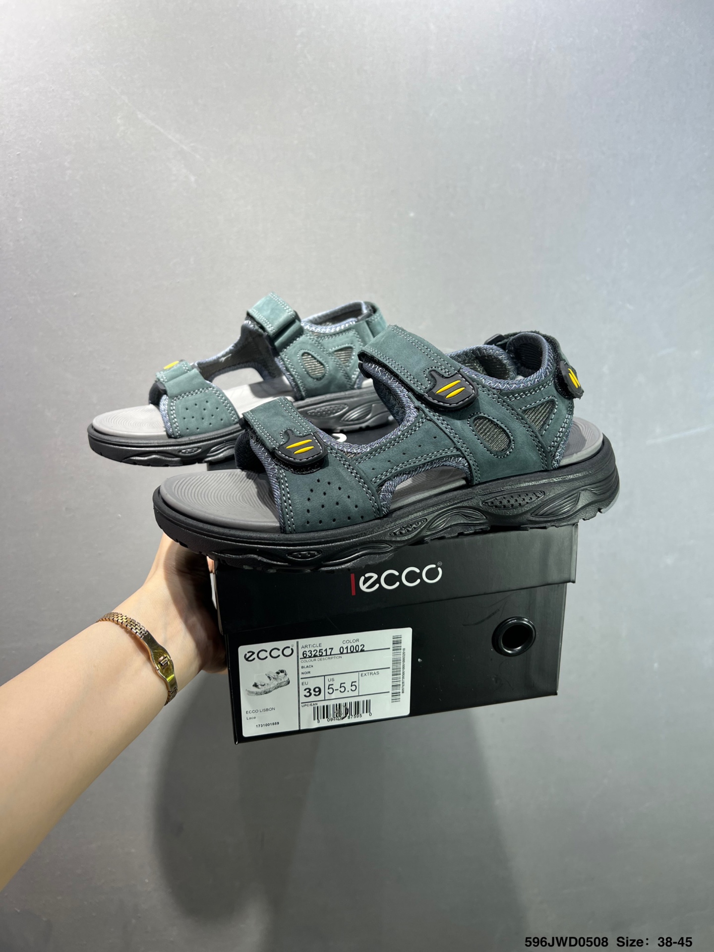 ECCO Men's Offroad Leather Sport Sandal Adjustable Strap Comfortable Footwear 5 i1746637562732 36 0 8