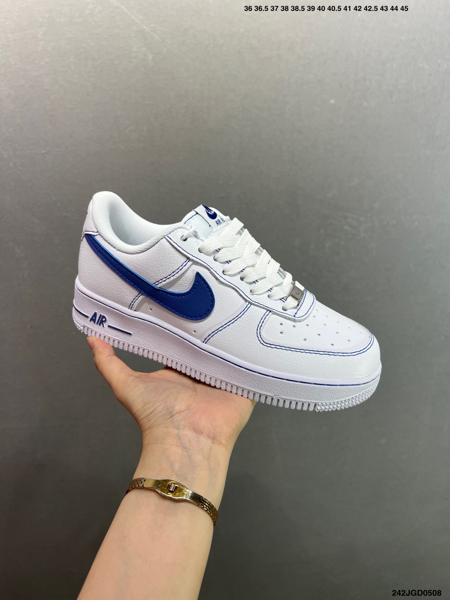 Nike Air Force 1 '07 Low White/Blue Stitching Athletic Shoes HQ2037-322 3 i1746638299107 4300 0 1