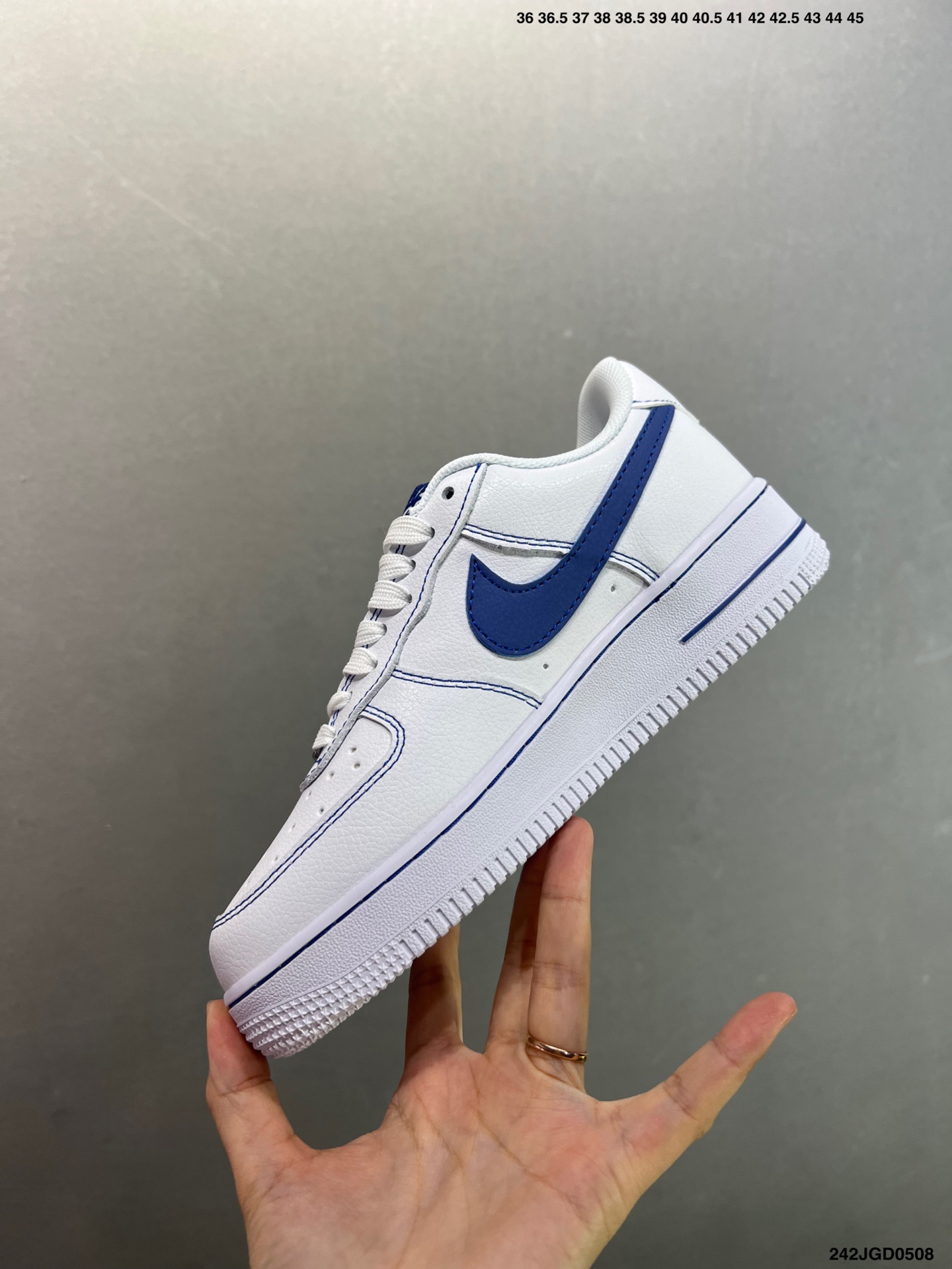 Nike Air Force 1 '07 Low White/Blue Stitching Athletic Shoes HQ2037-322 4 i1746638299129 2646 0 2