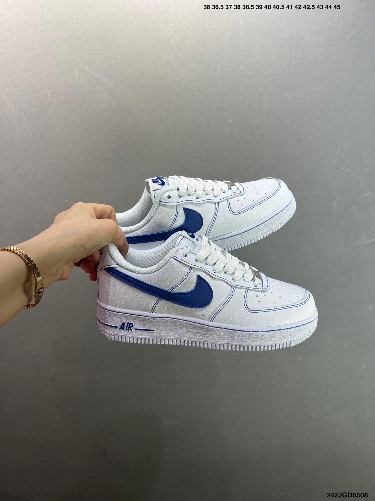 Nike Air Force 1 '07 Low White/Blue Stitching Athletic Shoes HQ2037-322 10 i1746638301088 7434 0 8