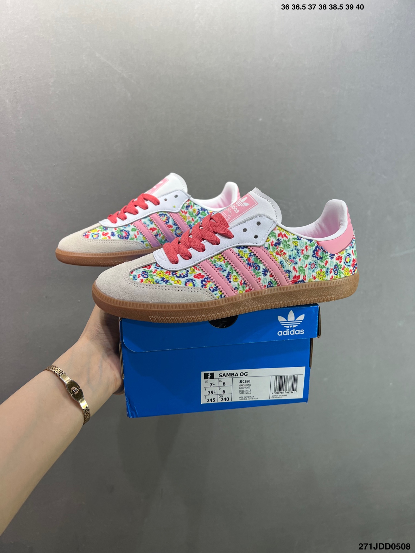 Liberty London x Adidas Originals Samba OG Floral Sneakers JI0280 for Women 10 i1746638659998 2656 0 8
