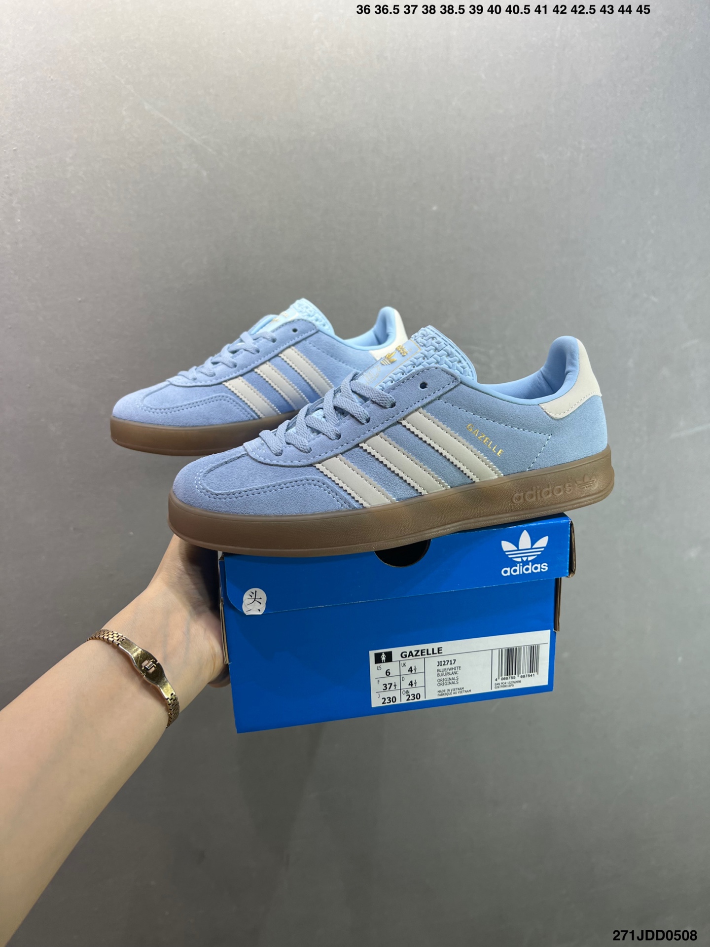 Adidas Gazelle Indoor Light Blue Casual Sneakers - Retro Style, Comfortable Fit 10 i1746638701627 1733 0 8