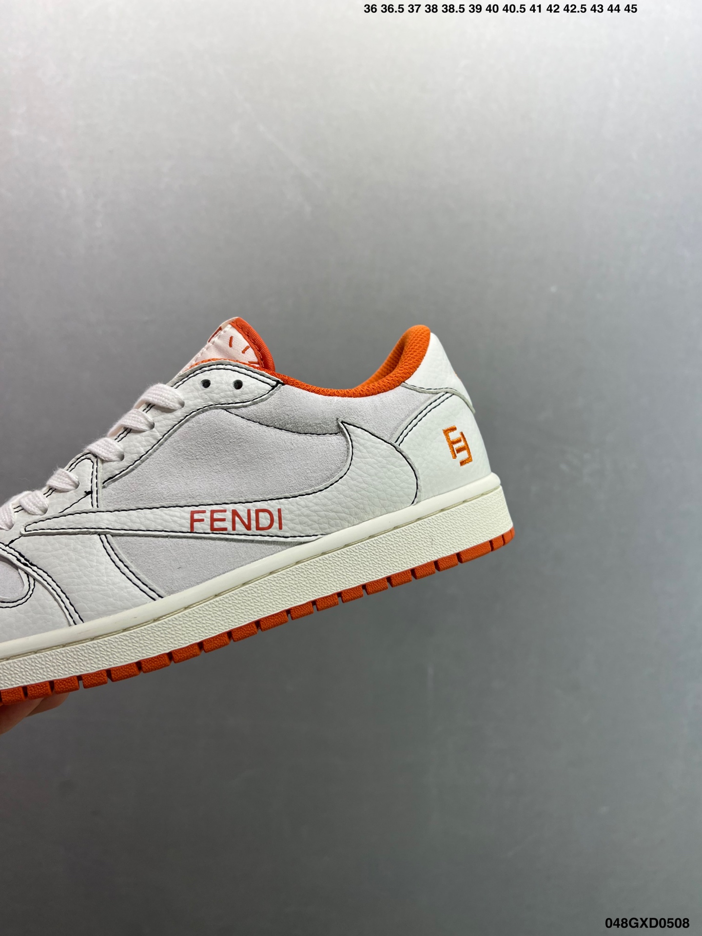Nike Air Jordan 1 Low Fendi Custom White/Orange Retro Shoes 7 i1746638957470 8949 0 5