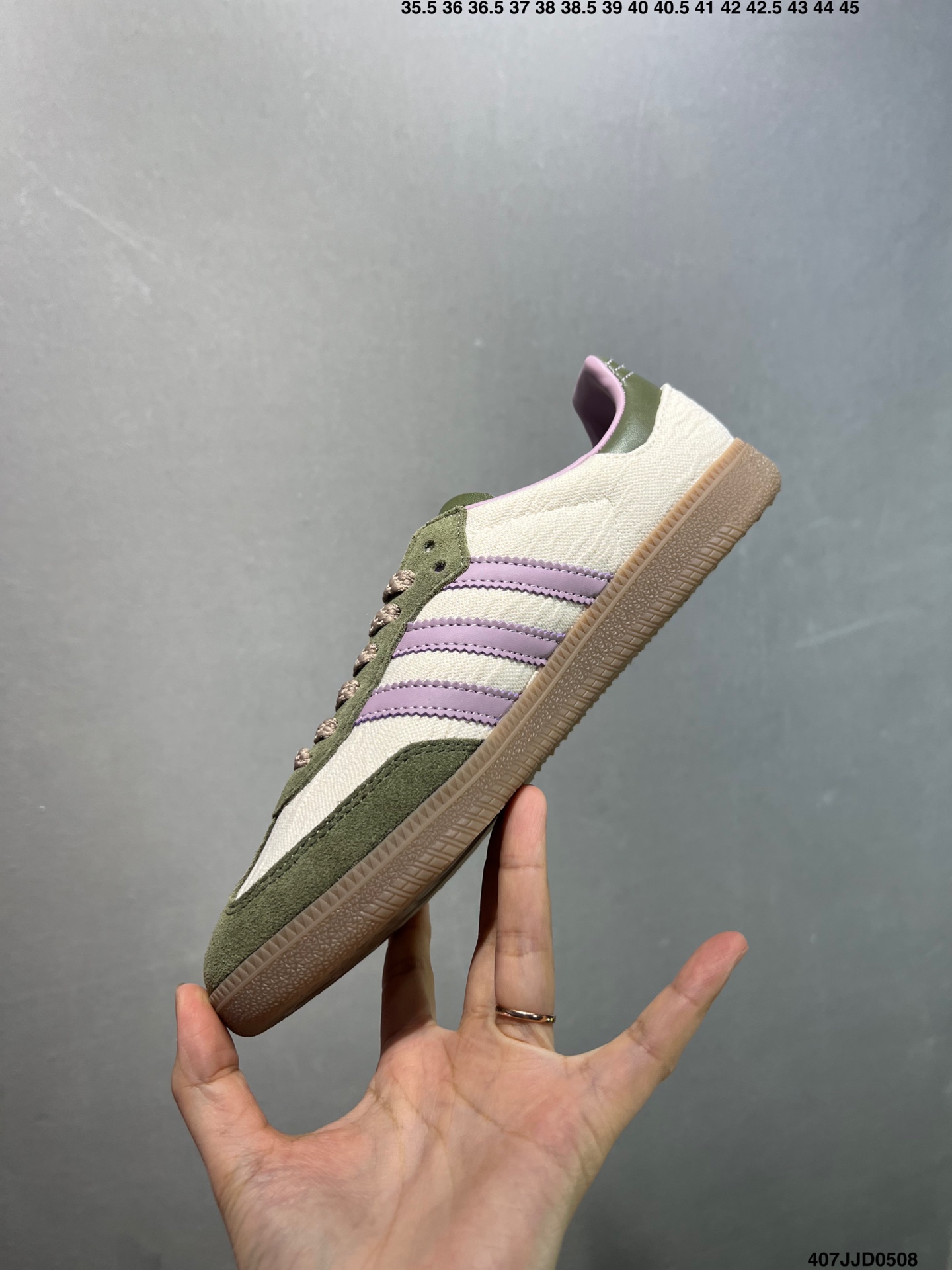 Adidas Originals Samba OG Low-Top Sneakers in Green and Purple, Sizes 35-40.5 4 i1746639120851 32 0 2