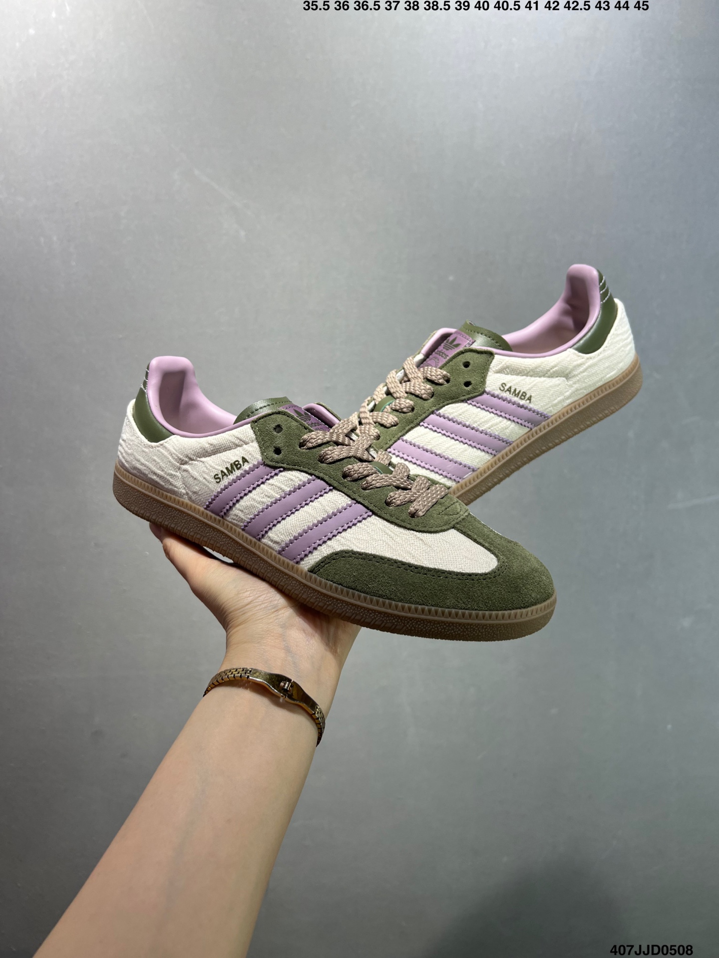 Adidas Originals Samba OG Low-Top Sneakers in Green and Purple, Sizes 35-40.5 9 i1746639123923 3413 0 7