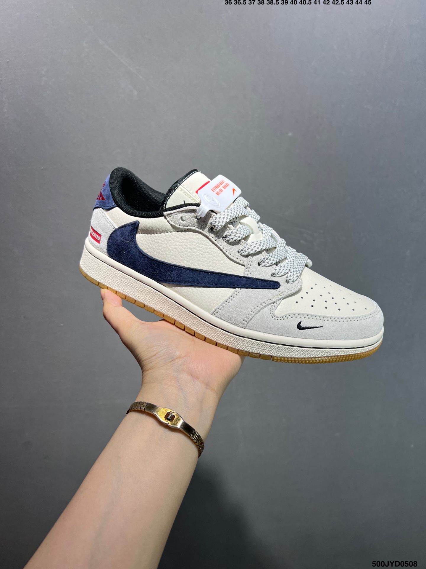 Air Jordan 1 TS Reverse Mocha Low-Top Sneakers with Supreme Branding 3 i1746639829412 537 0 1