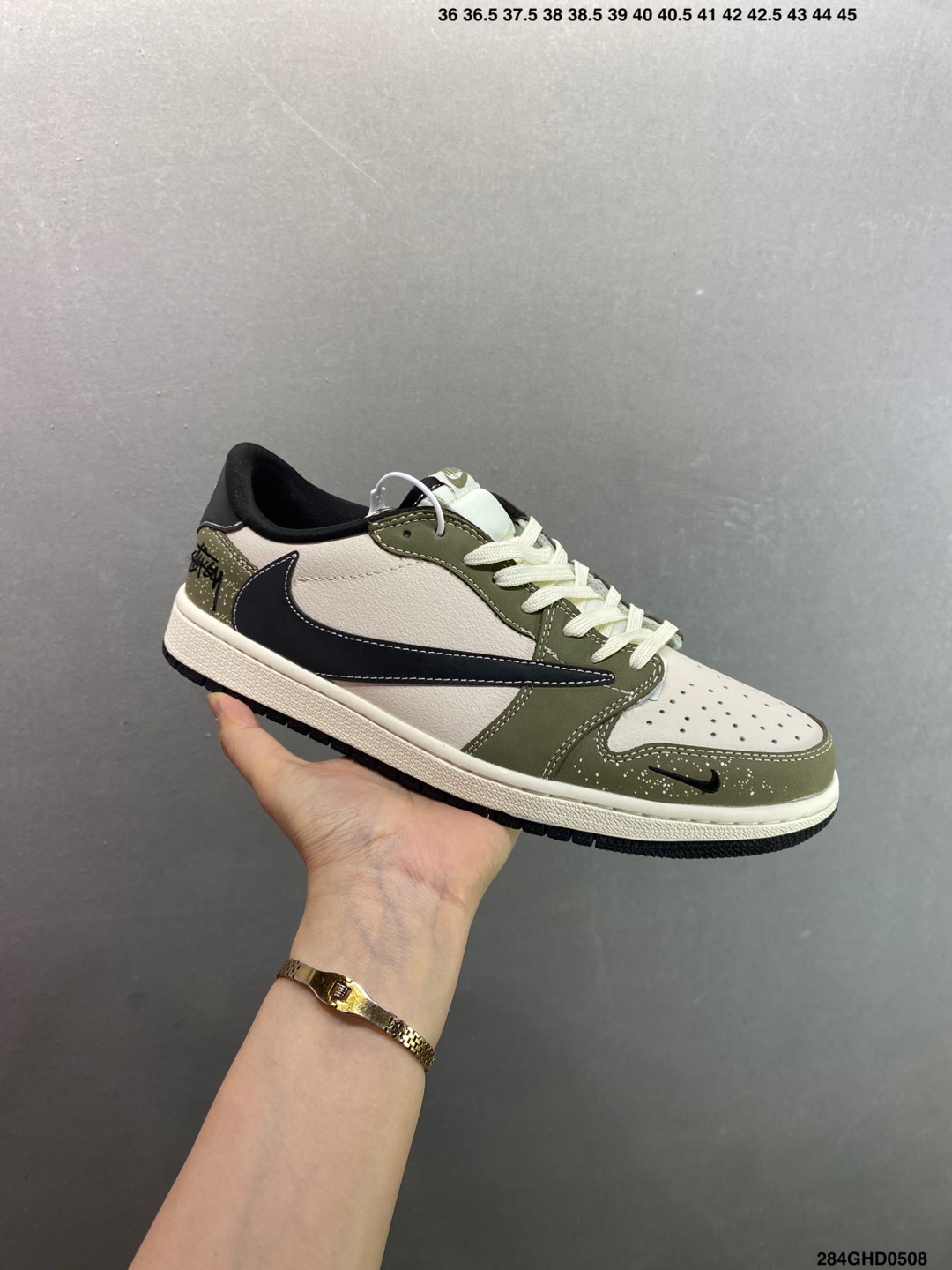Travis Scott x Stussy Air Jordan 1 Low Olive Sneakers 3 i1746642068206 4111 0 1