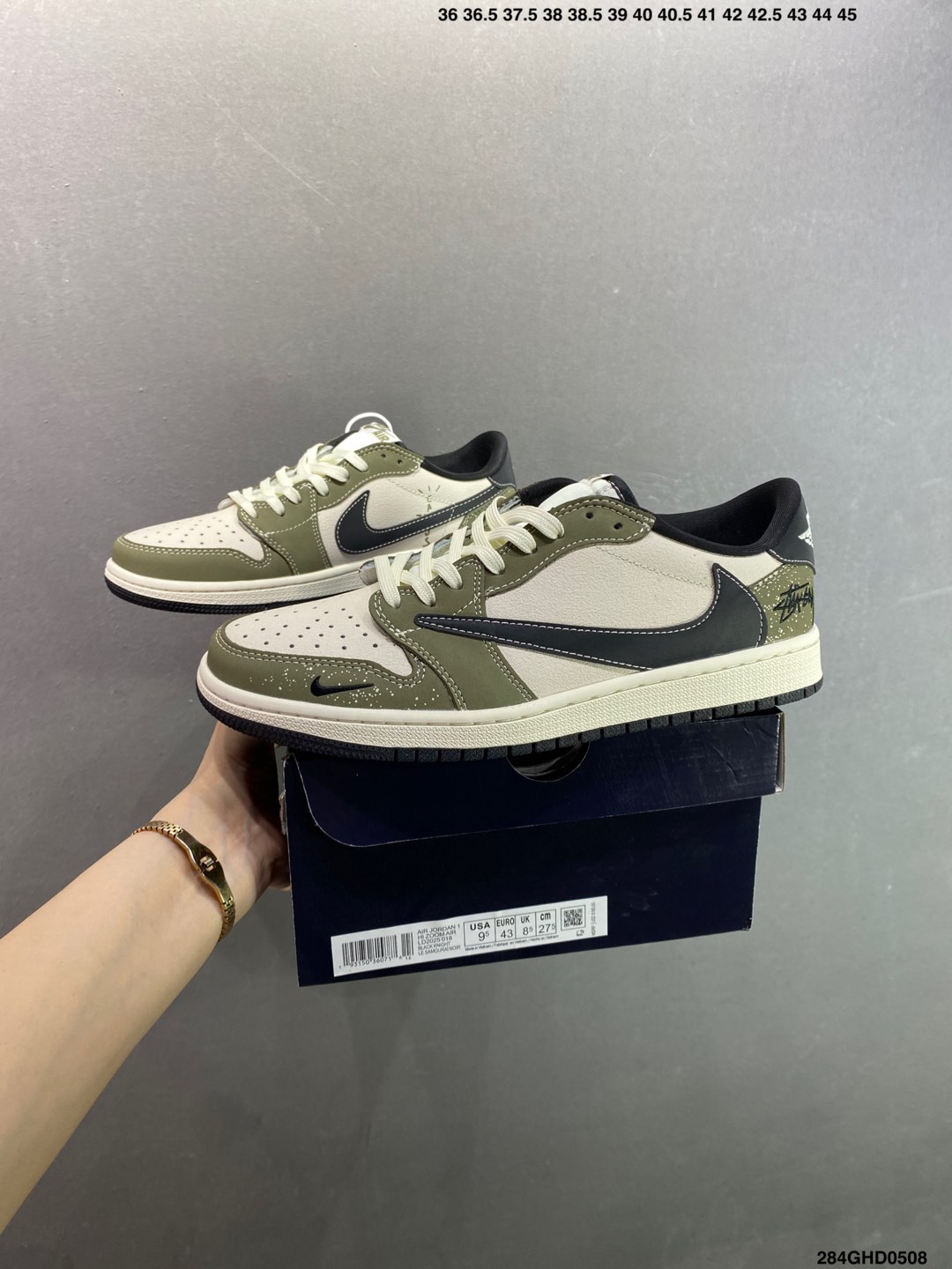 Travis Scott x Stussy Air Jordan 1 Low Olive Sneakers 10 i1746642068276 7615 0 8