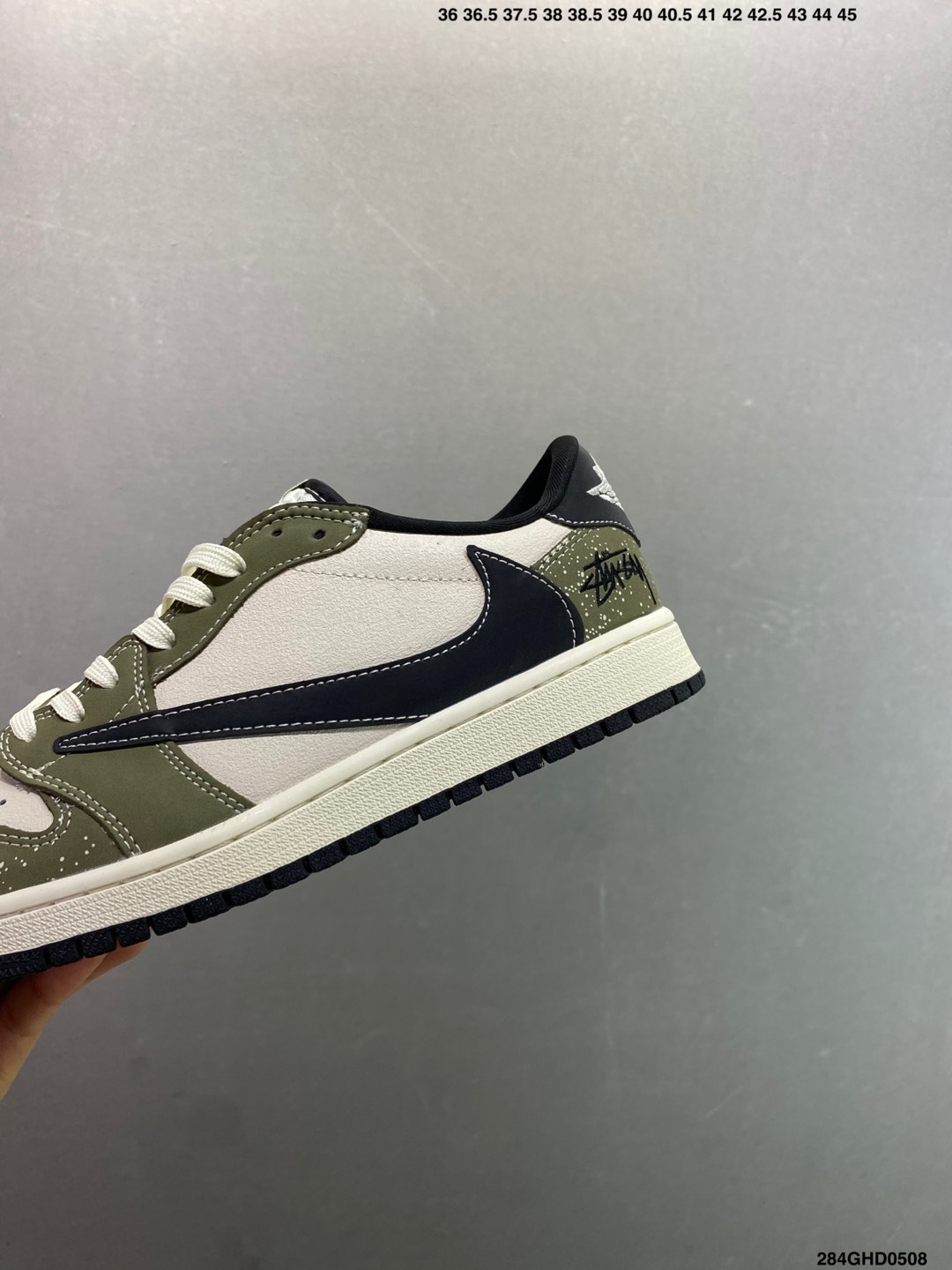 Travis Scott x Stussy Air Jordan 1 Low Olive Sneakers 7 i1746642068549 3476 0 5