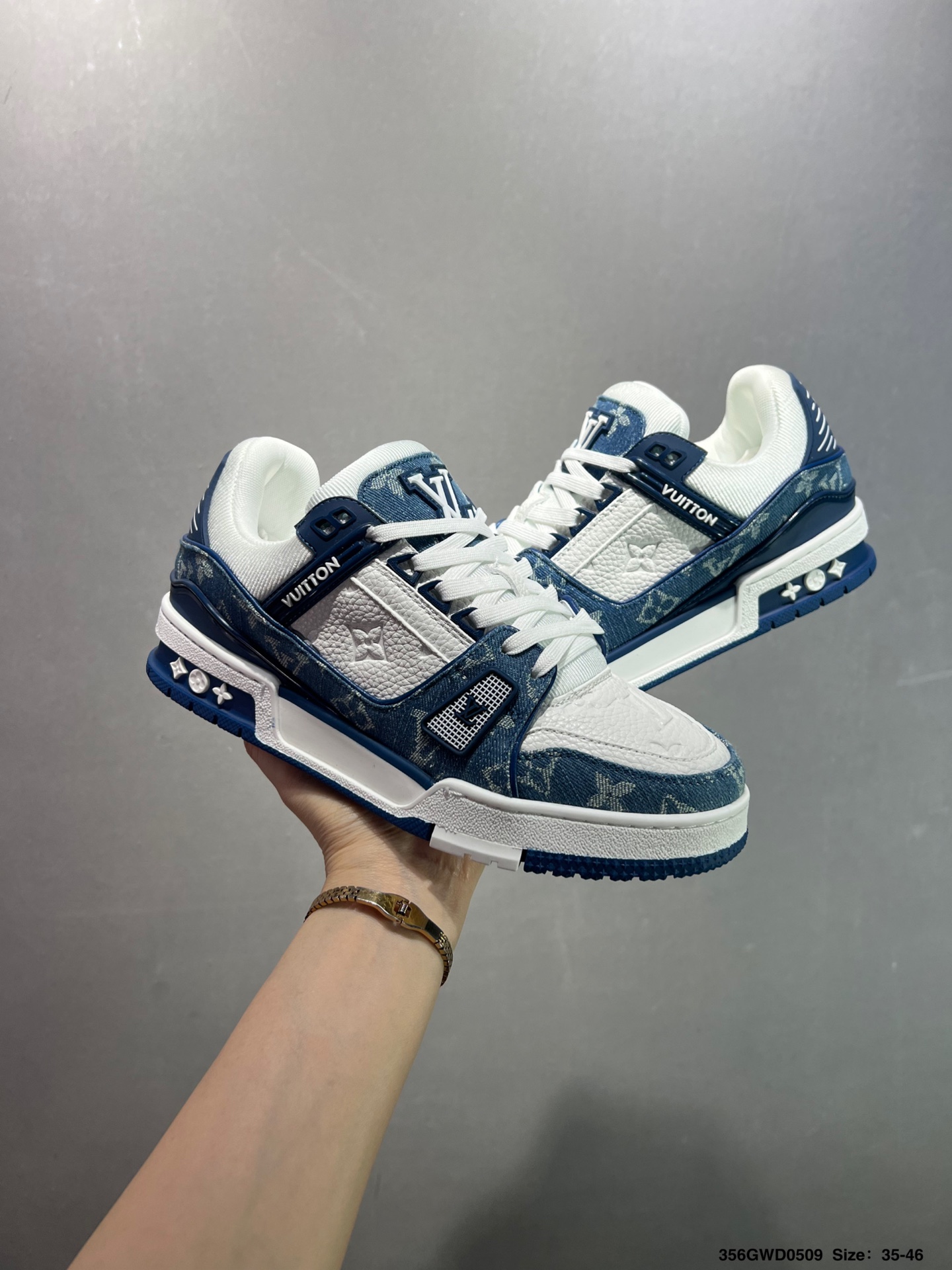Louis Vuitton Trainer Sneaker Black/White,Latest Design, Basketball Style Shoes 6 i1746720747360 2878 0 7