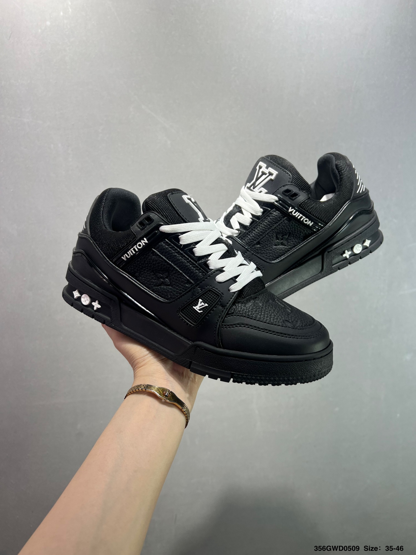 Louis Vuitton Trainer Sneaker Black/White,Latest Design, Basketball Style Shoes 7 i1746720771155 2417 0 7