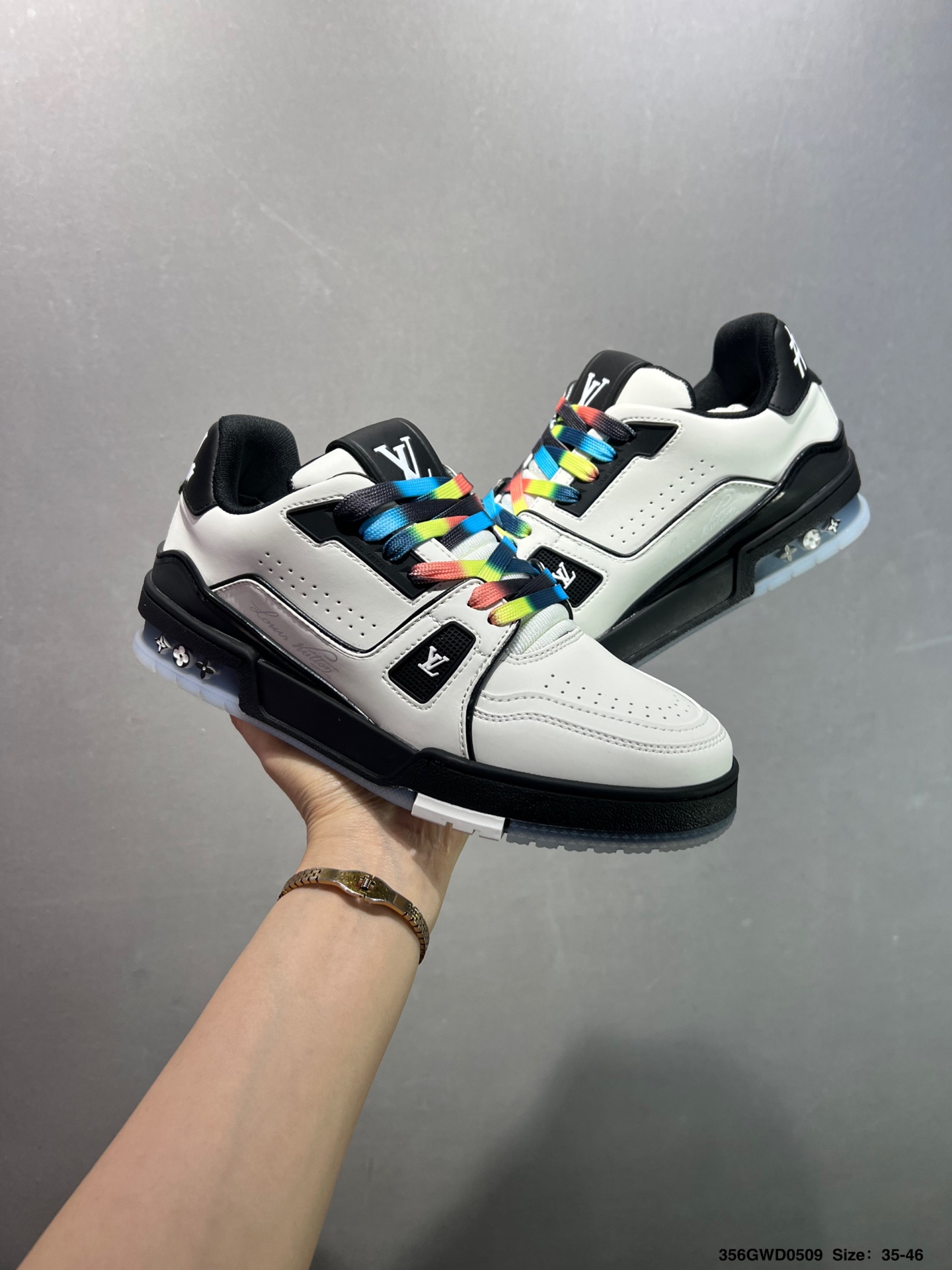 Louis Vuitton Trainer Sneaker Black/White,Latest Design, Basketball Style Shoes 10 i1746720844657 2559 0 7